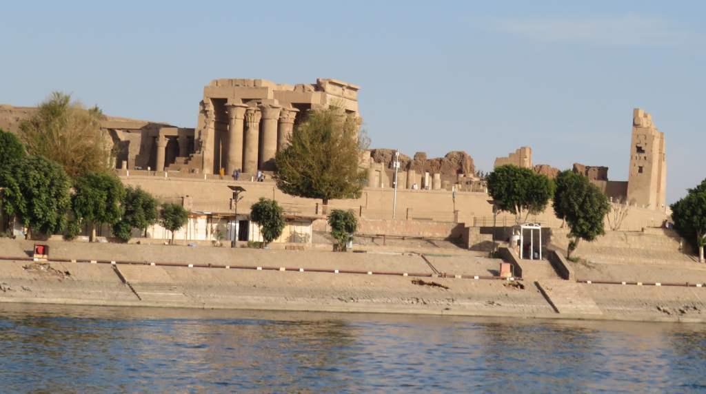 View of KomOmbo Temple from the our balcony