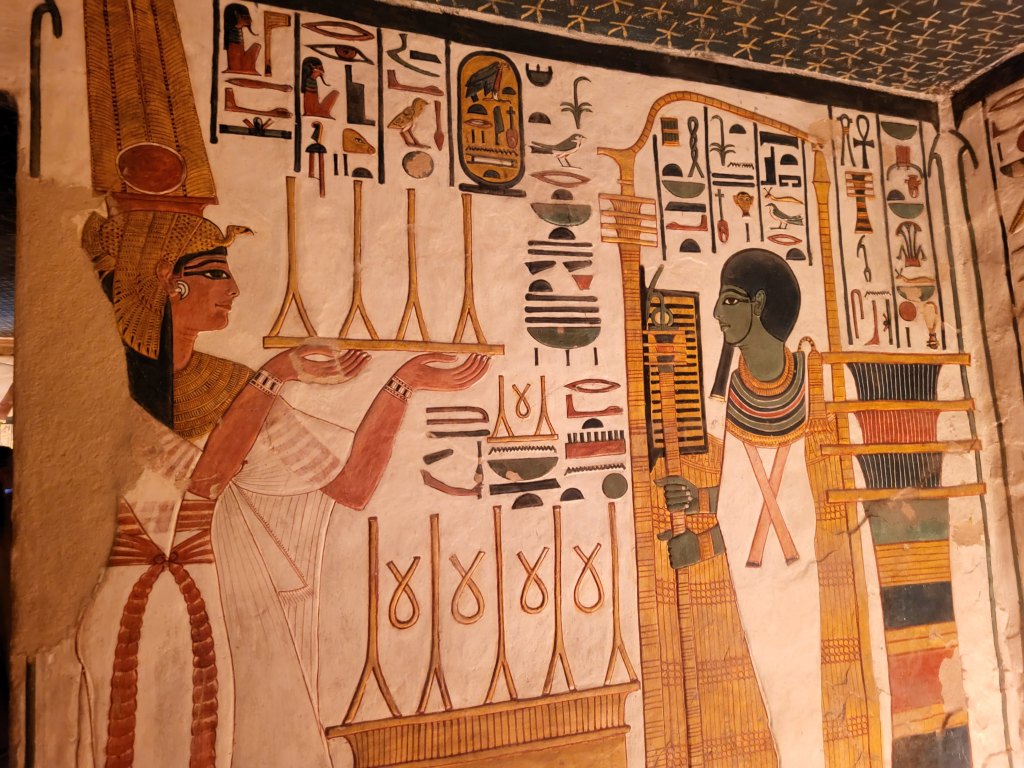 "Offering to Osiris" inside the Tomb of Queen Nefertari
