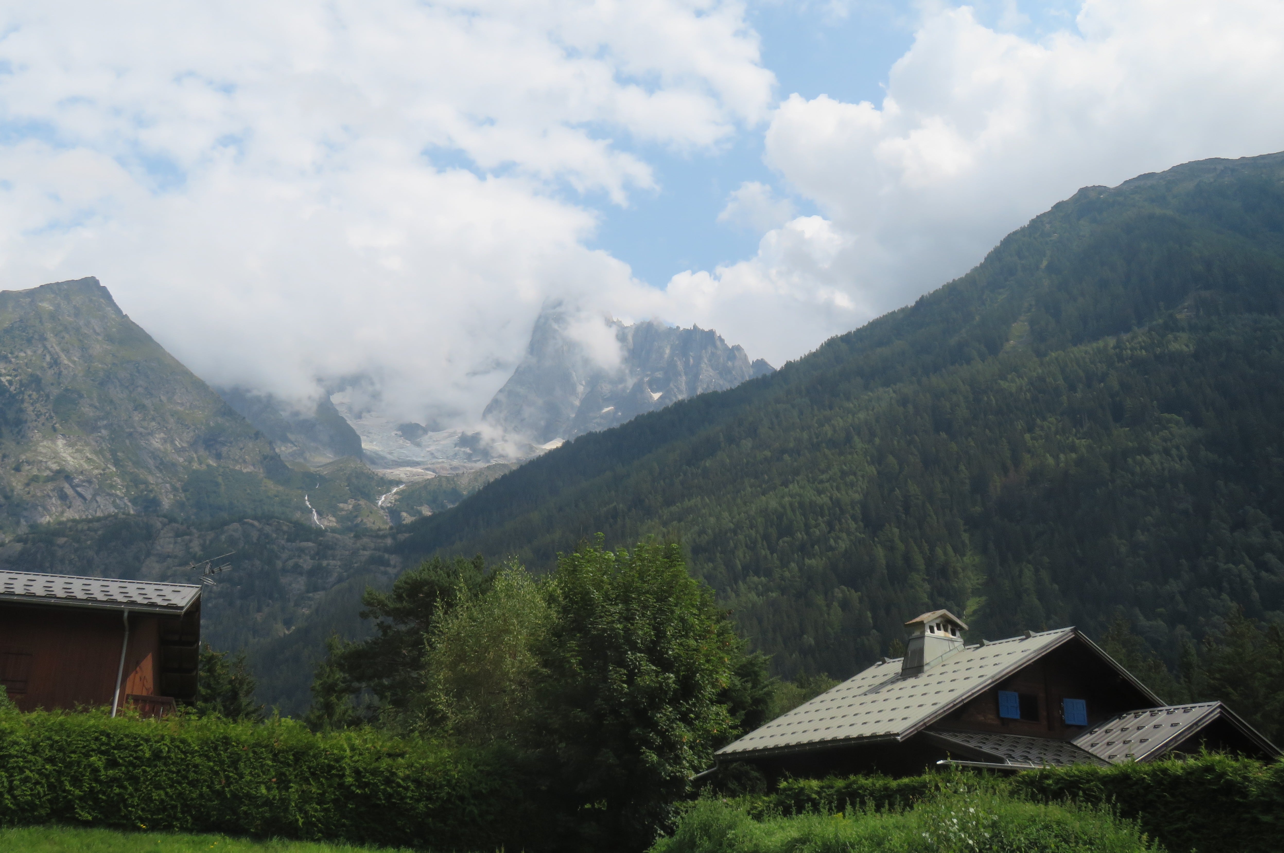 Beautiful mountain view at the start of Walker's Haute Route