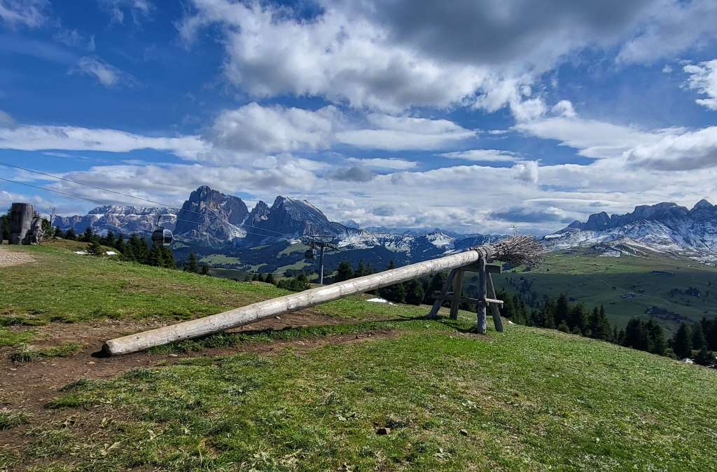 A giant witch's broomstick on the Trail of the Witches