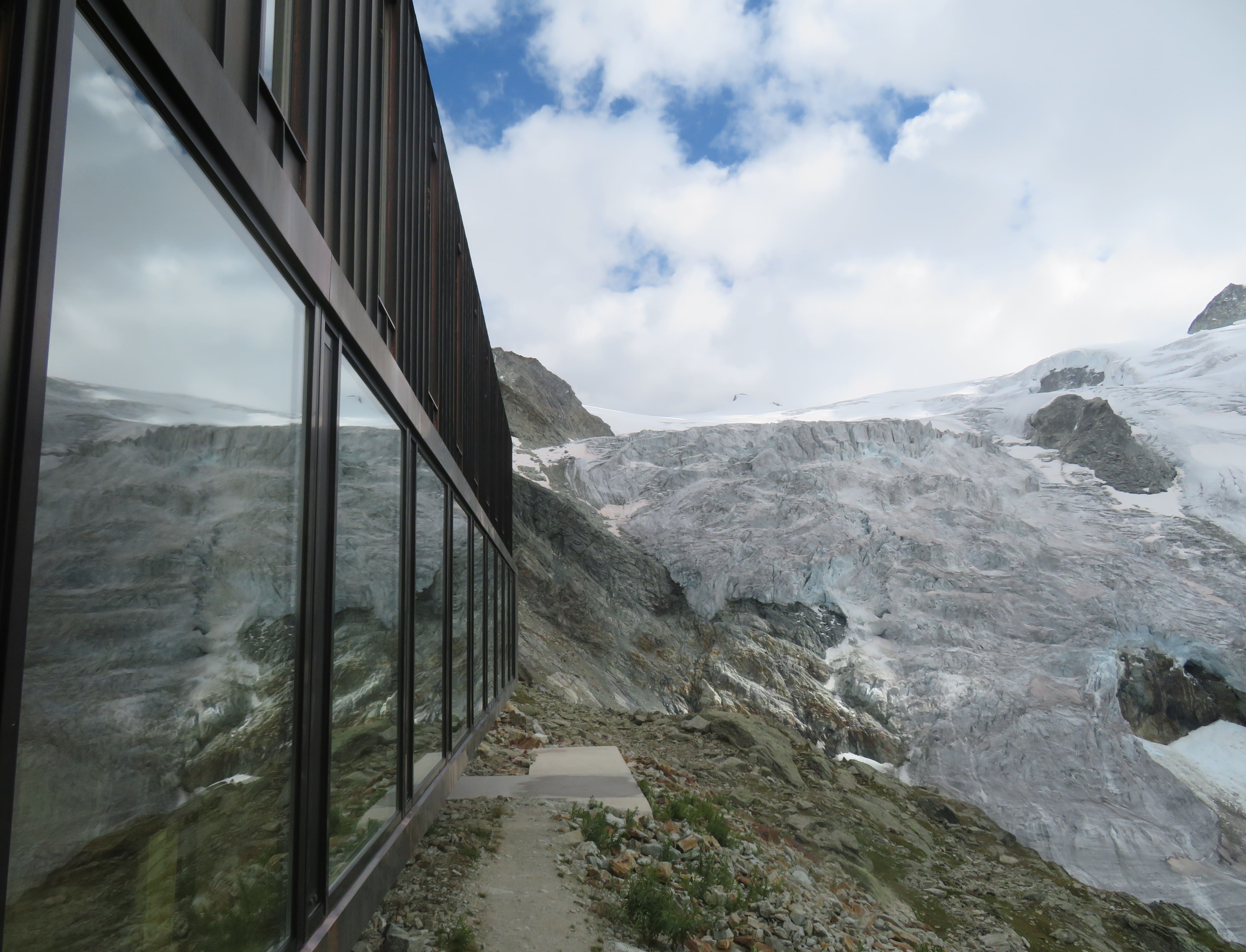 Cabane de Moiry was situated right next to Glacier de Moiry.