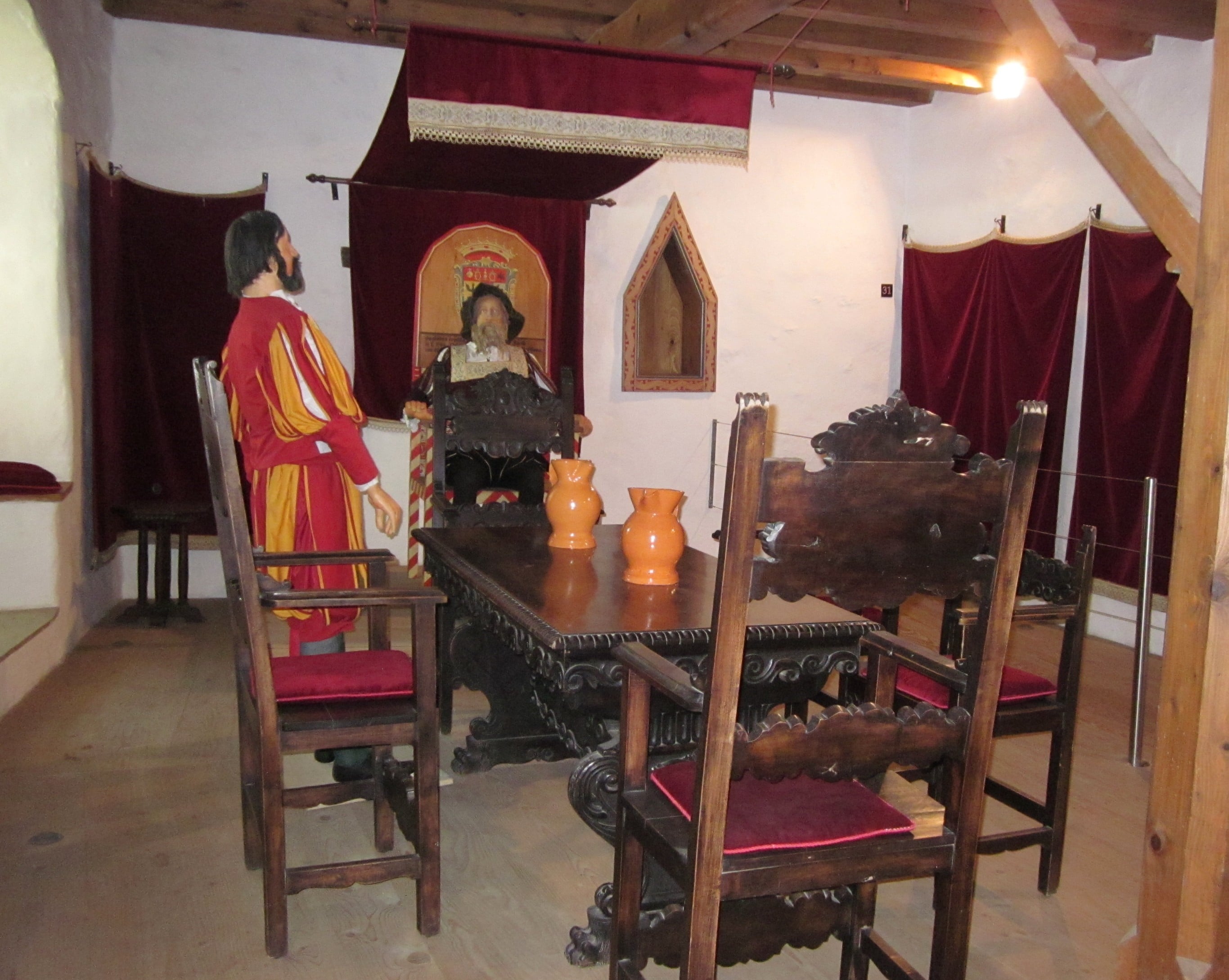 Dining room inside the castle