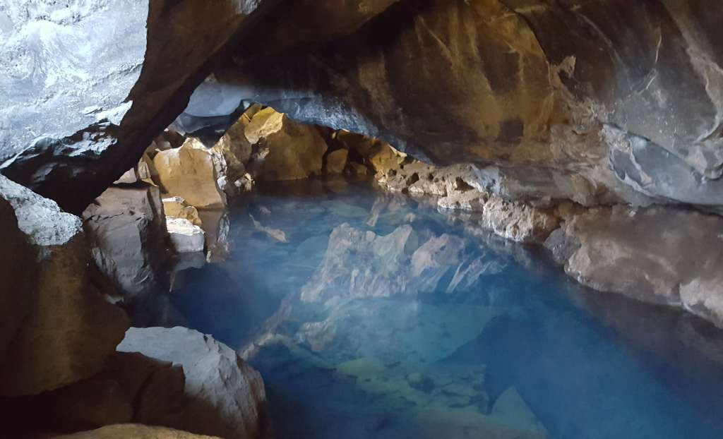 The eerily beautiful Grjótagjá lava cave