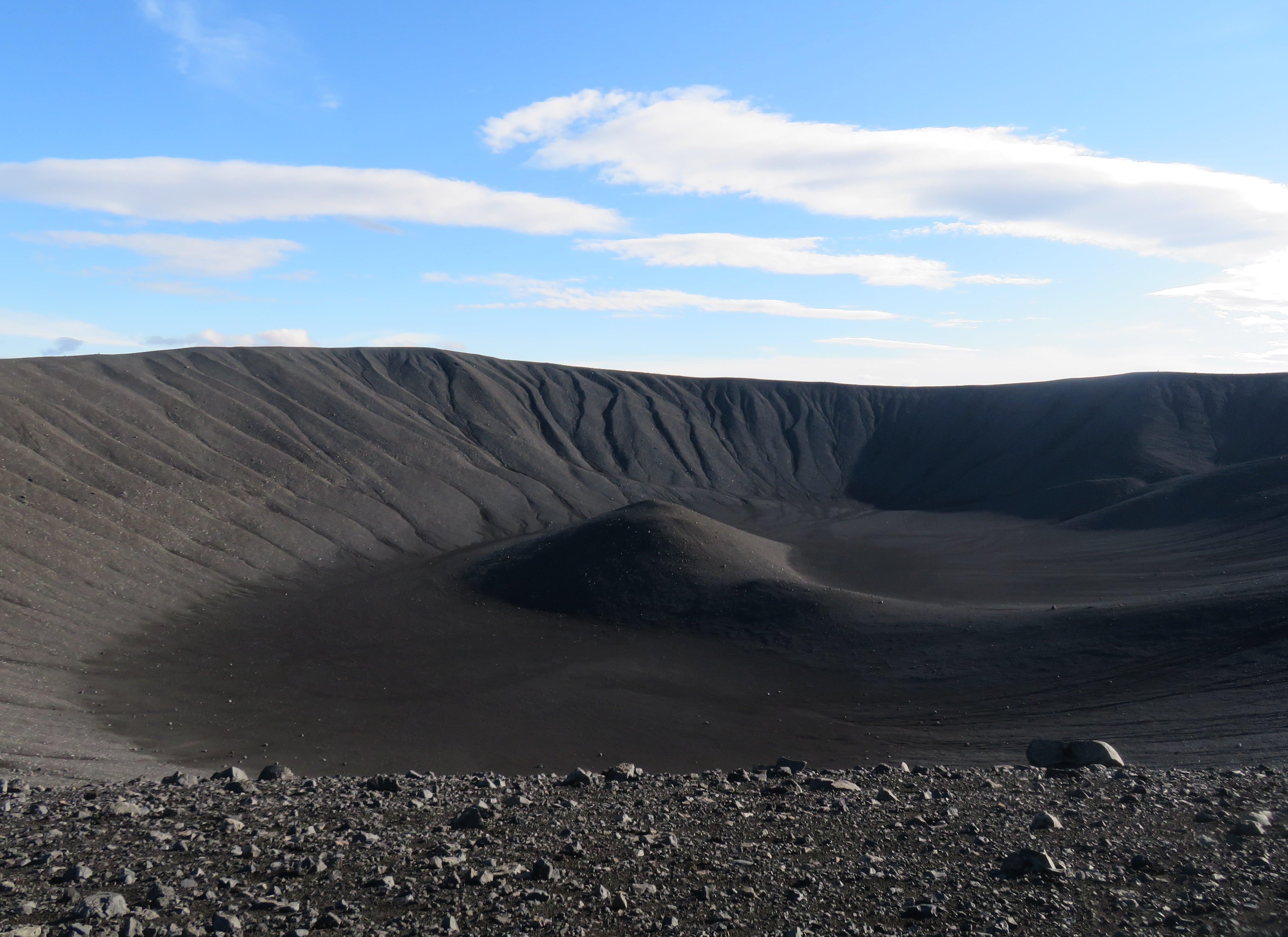 There's a dome inside Hverfjall Crater.