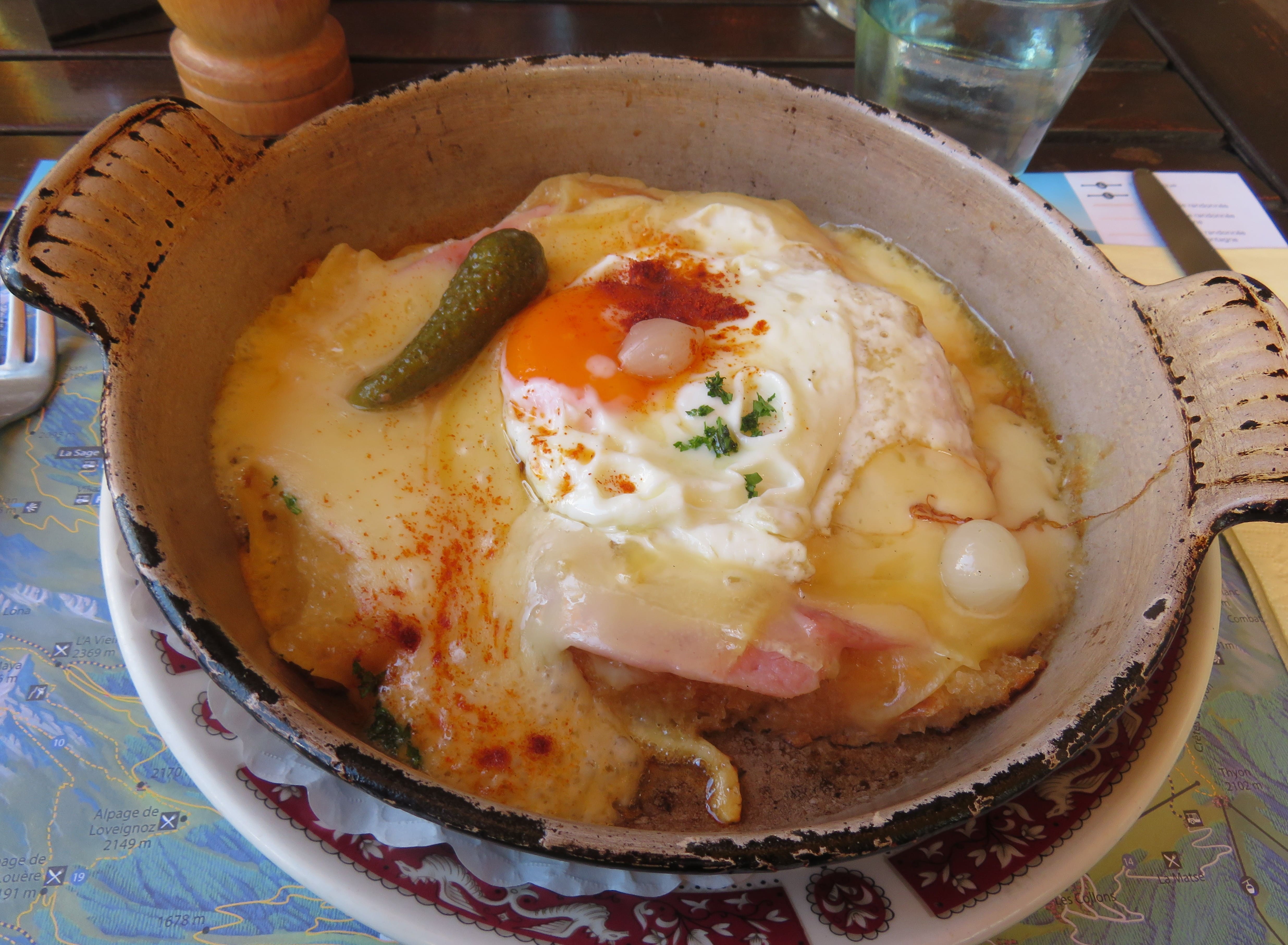 My ham and egg croutes both looked and tasted great.