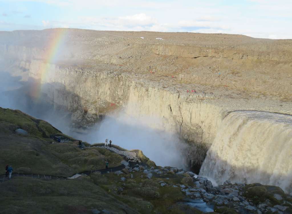 Thundering Dettifoss and the rainbow