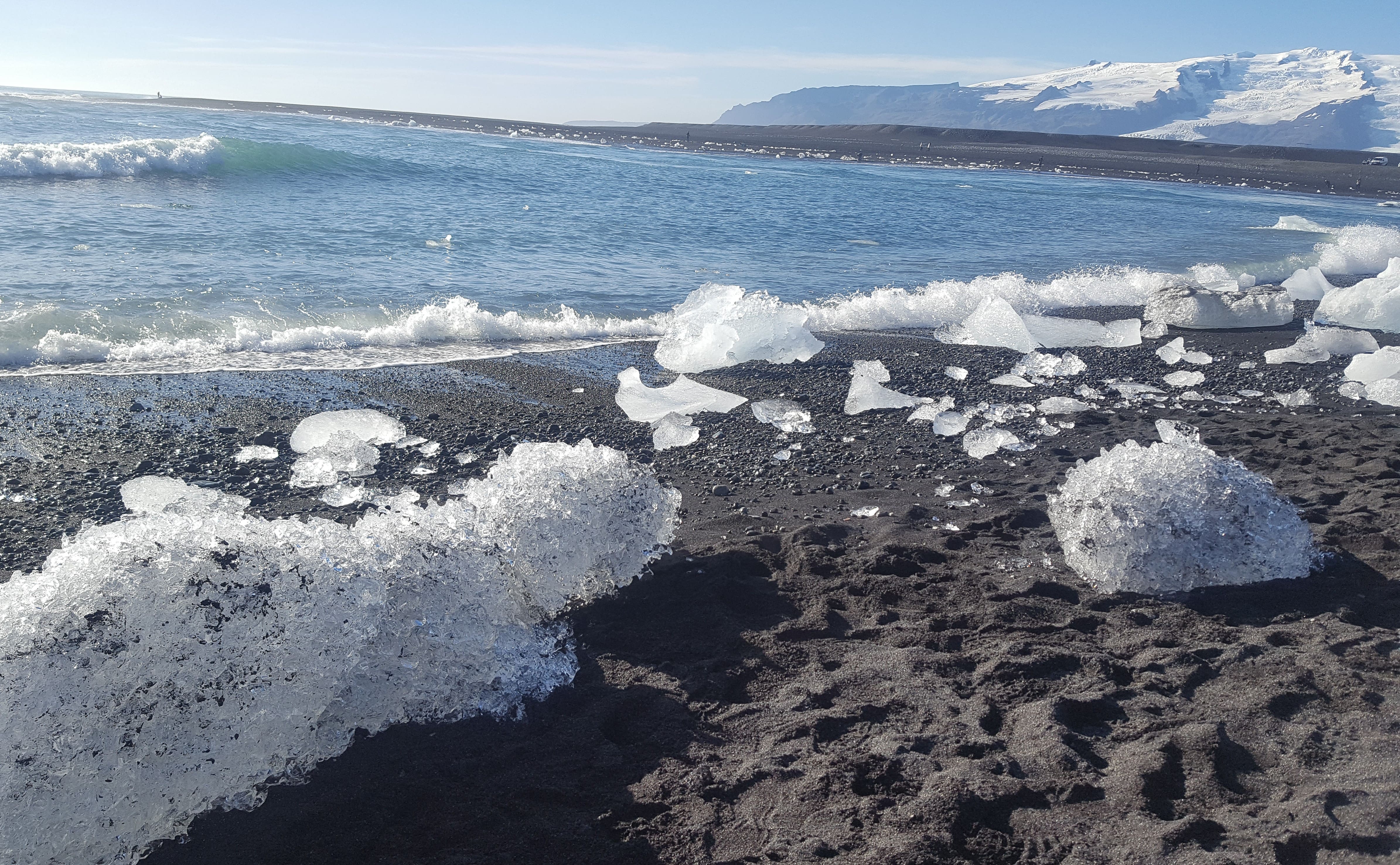Beautiful Diamond Beach under the sun