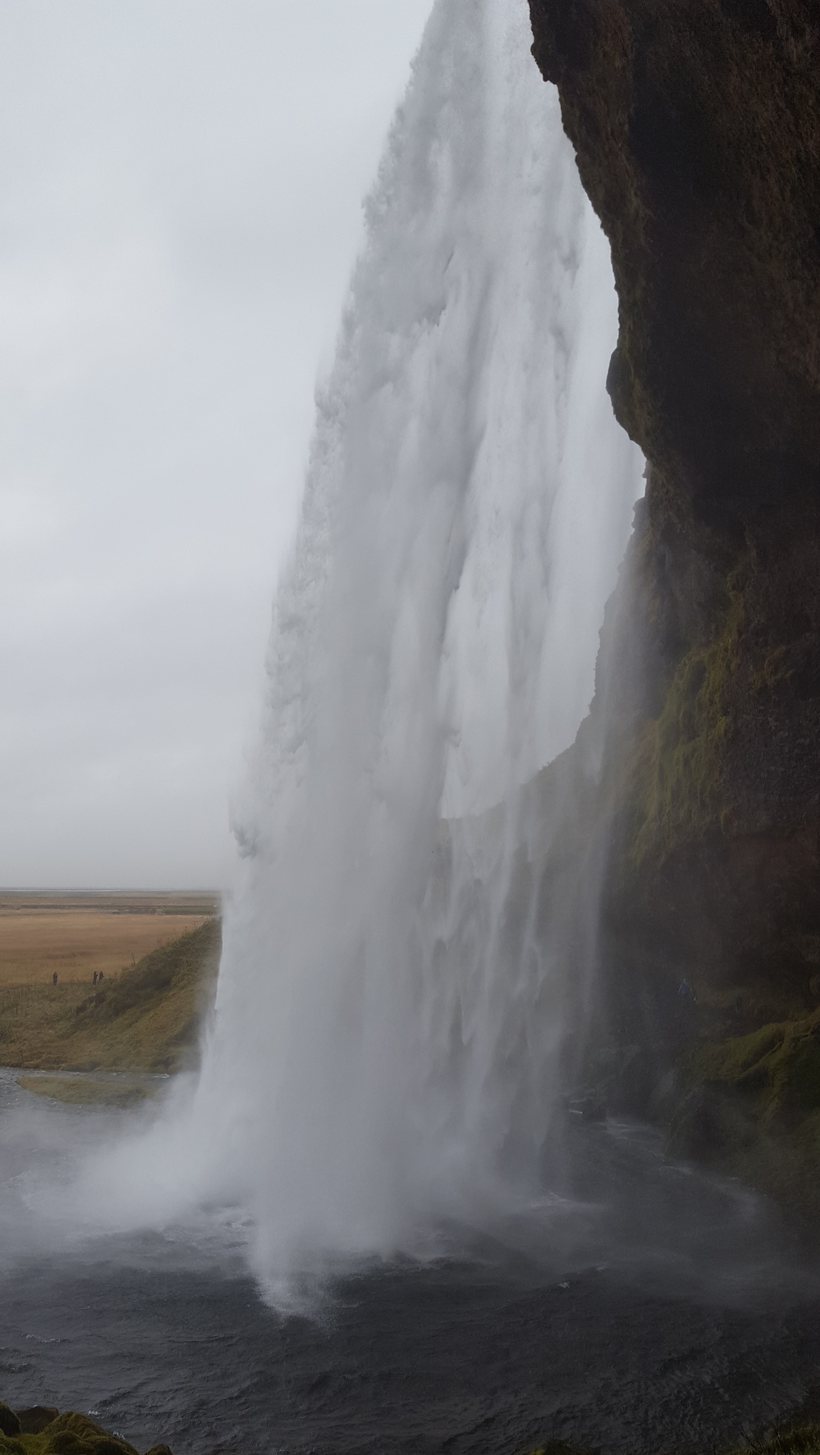 Side view of Seljalandsfoss