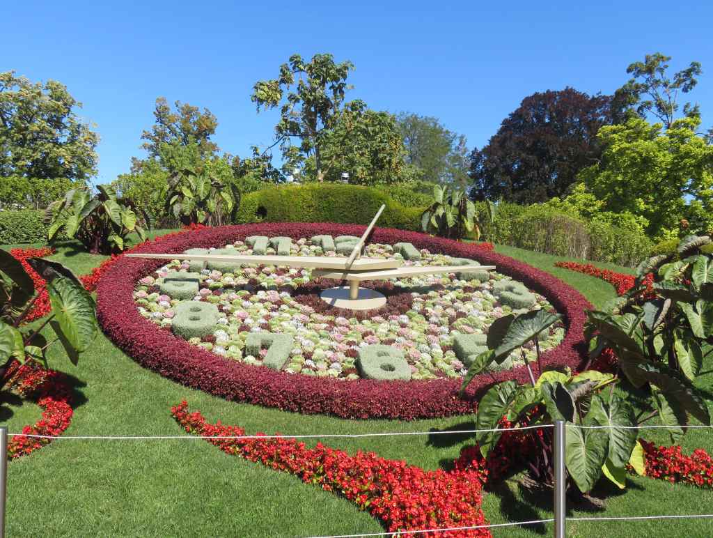 The famous flower clock at Lake Geneva