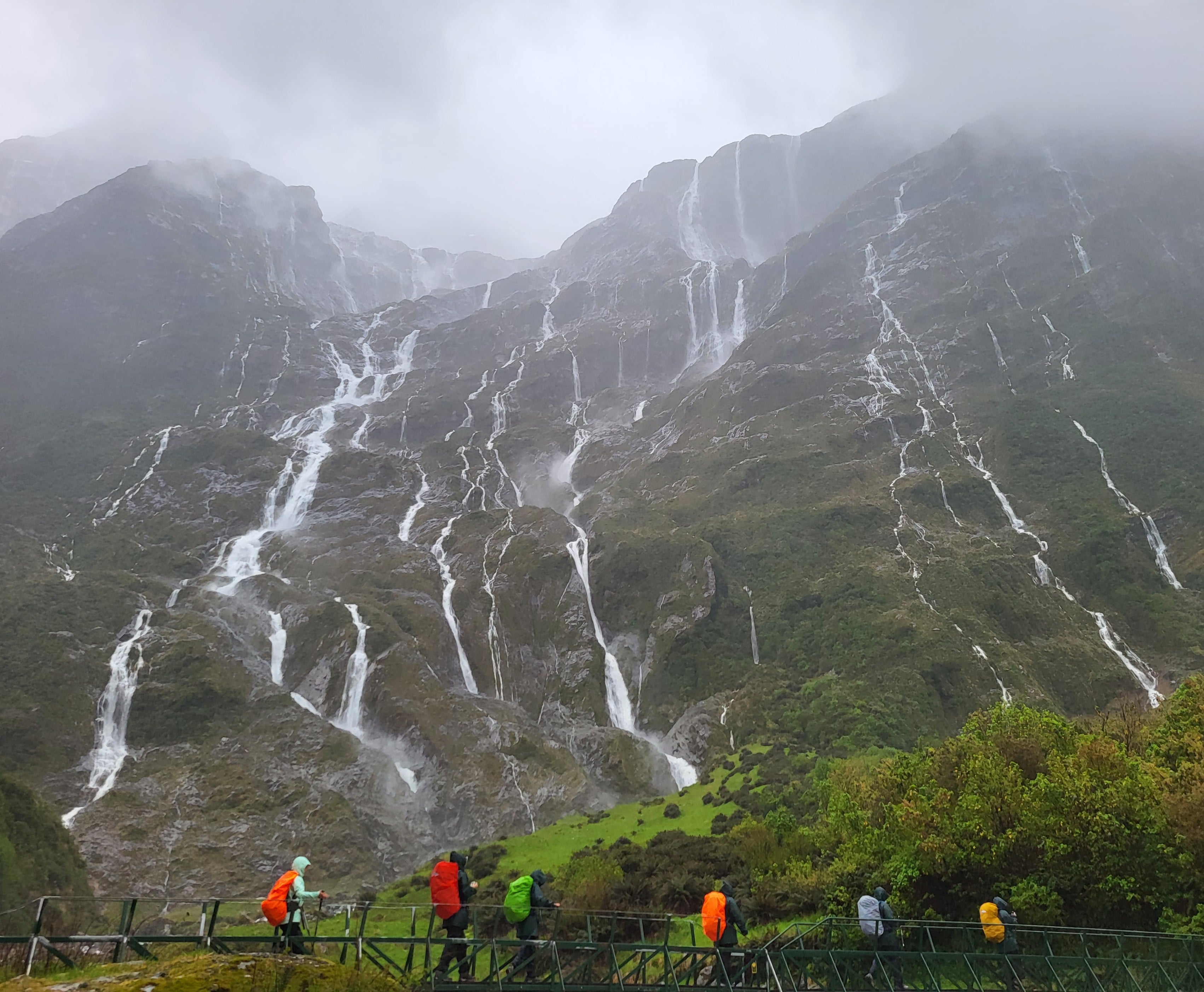 We had a very wet hike.