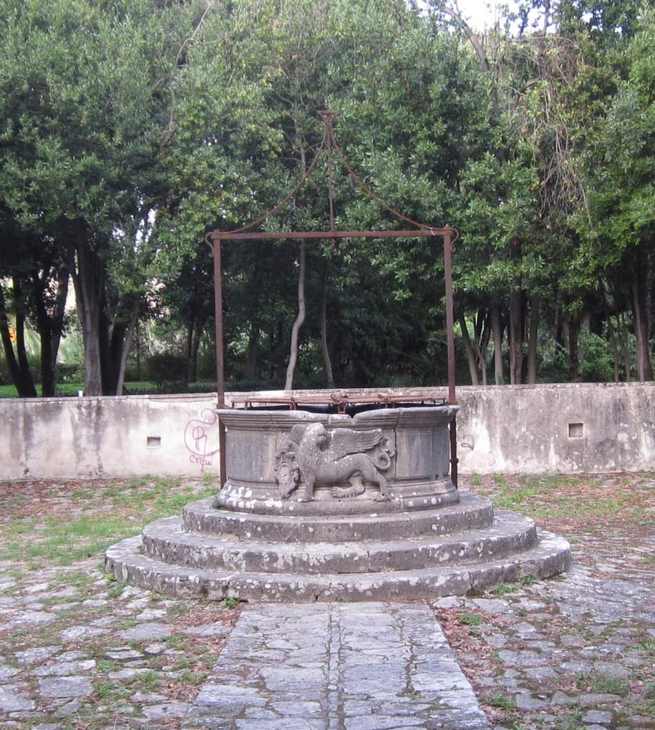 An old well with Venetian Lion