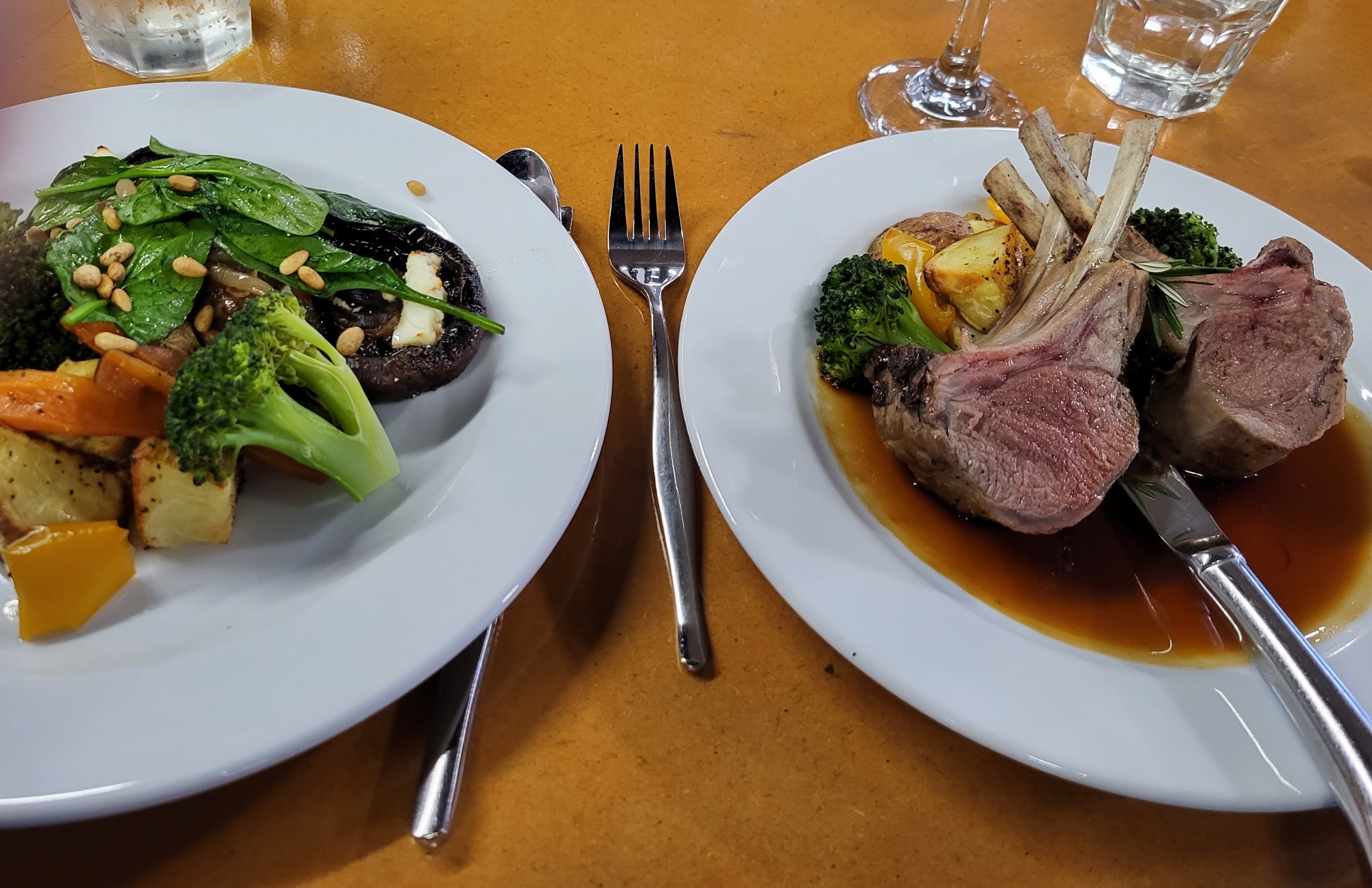 Dinner: Lamb shank and mushroom dish