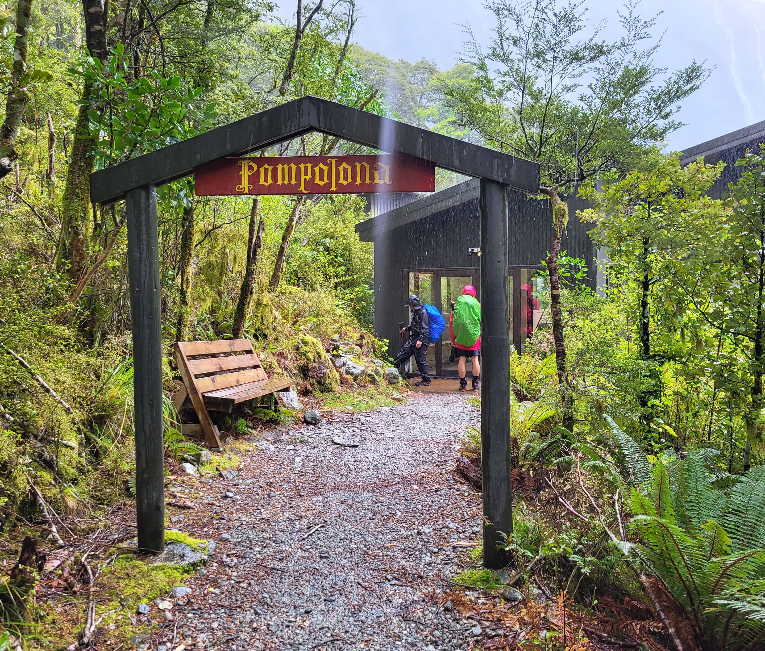 We reached the Pompolona Lodge in the rain.