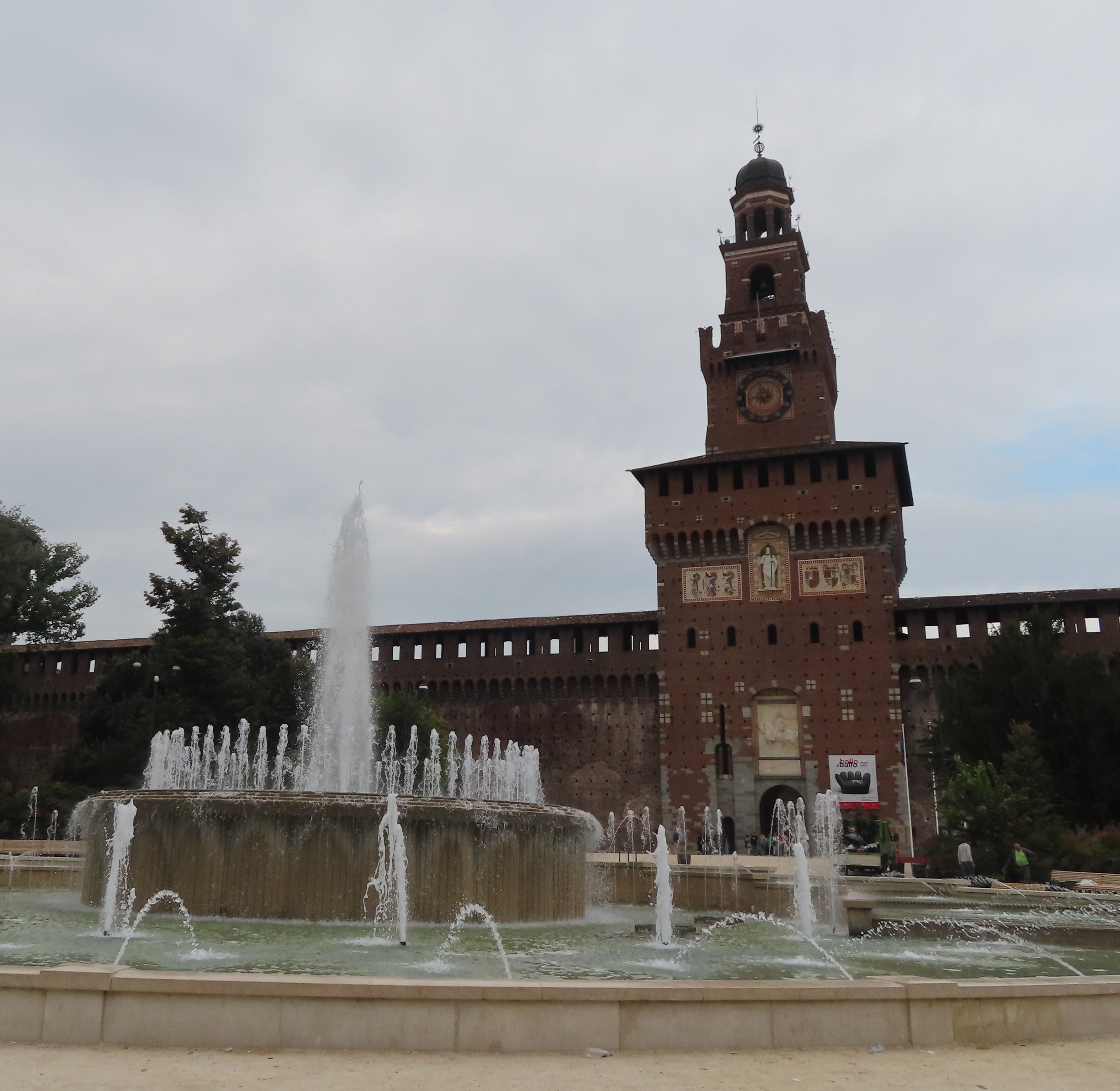 Fountain in front of Sforza