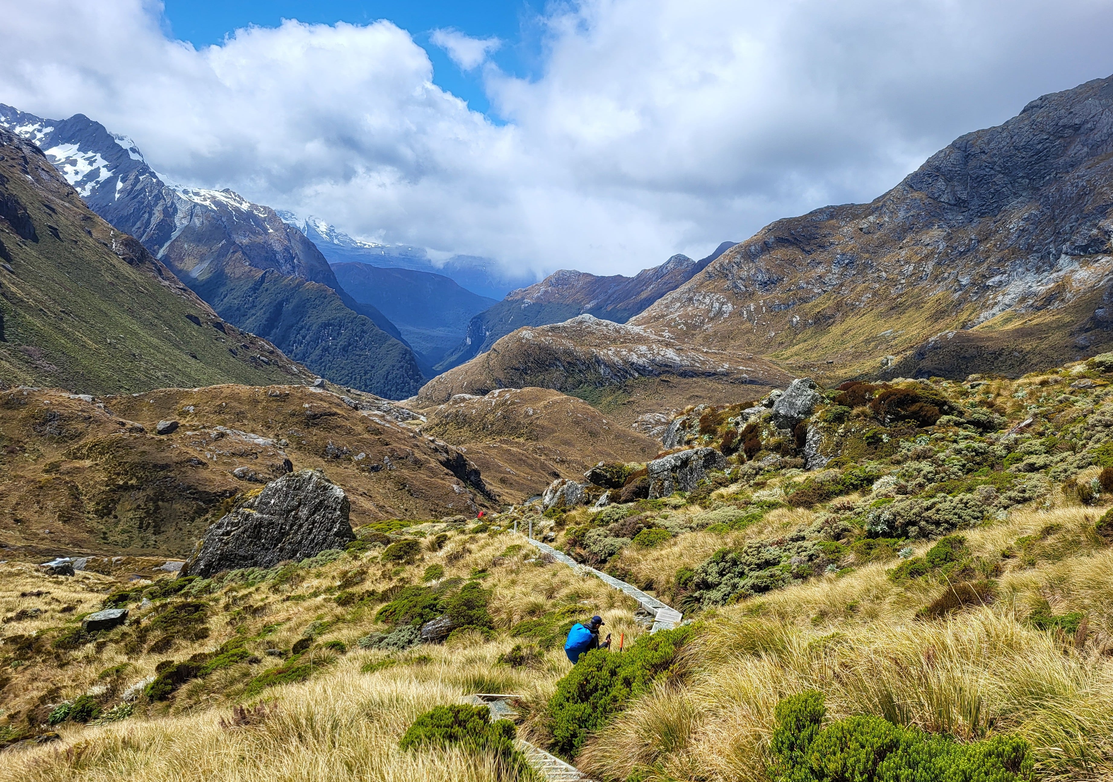 Continue walking on the Routeburn Track