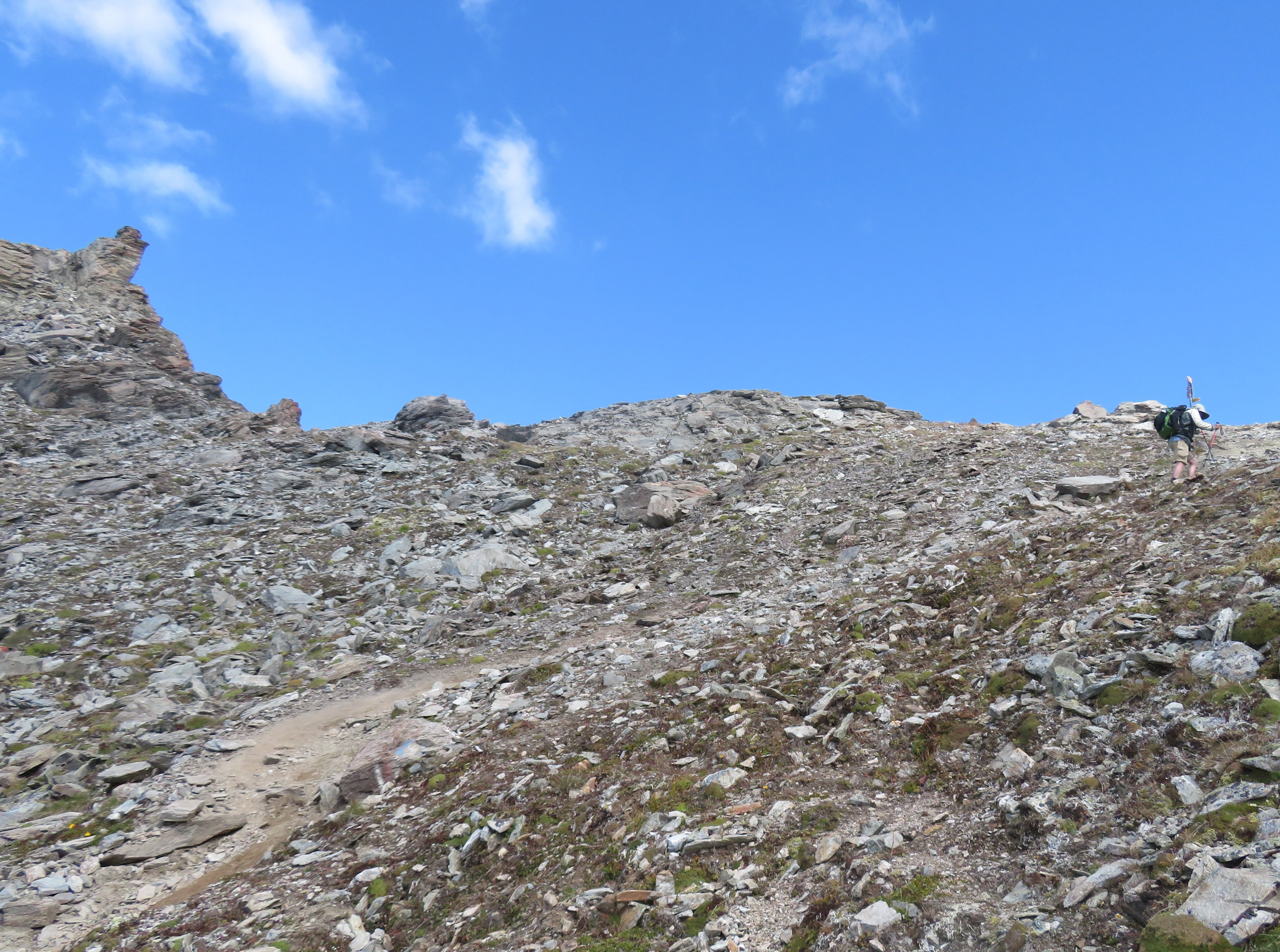 The strenuous climb to reach Col de la Forcletta