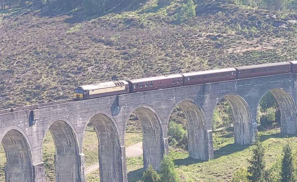 Train over Glenfinnan Viaduct