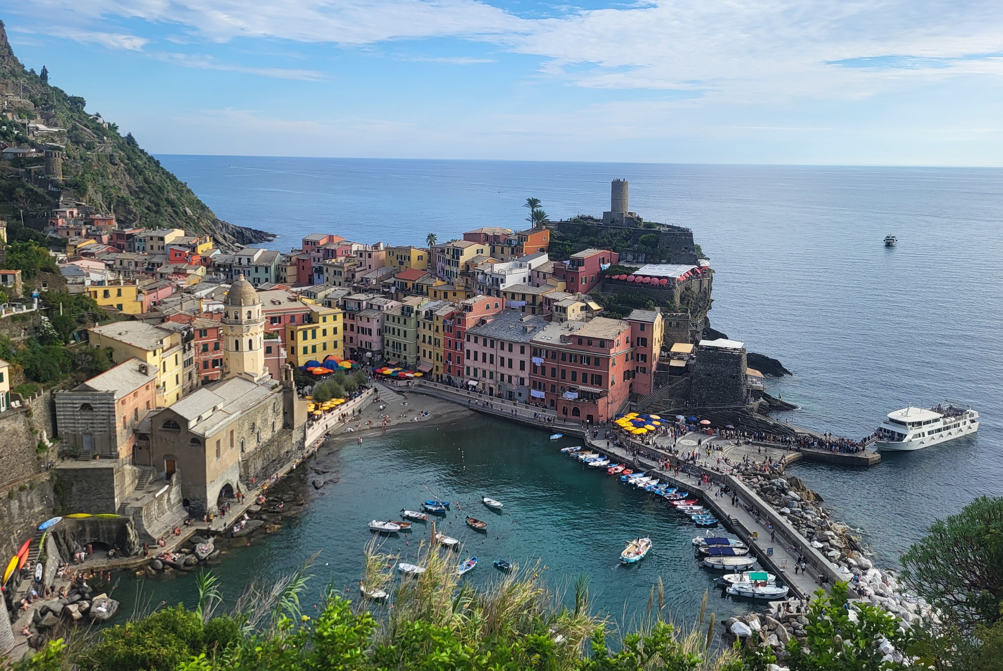 View of Vernazza from the trail