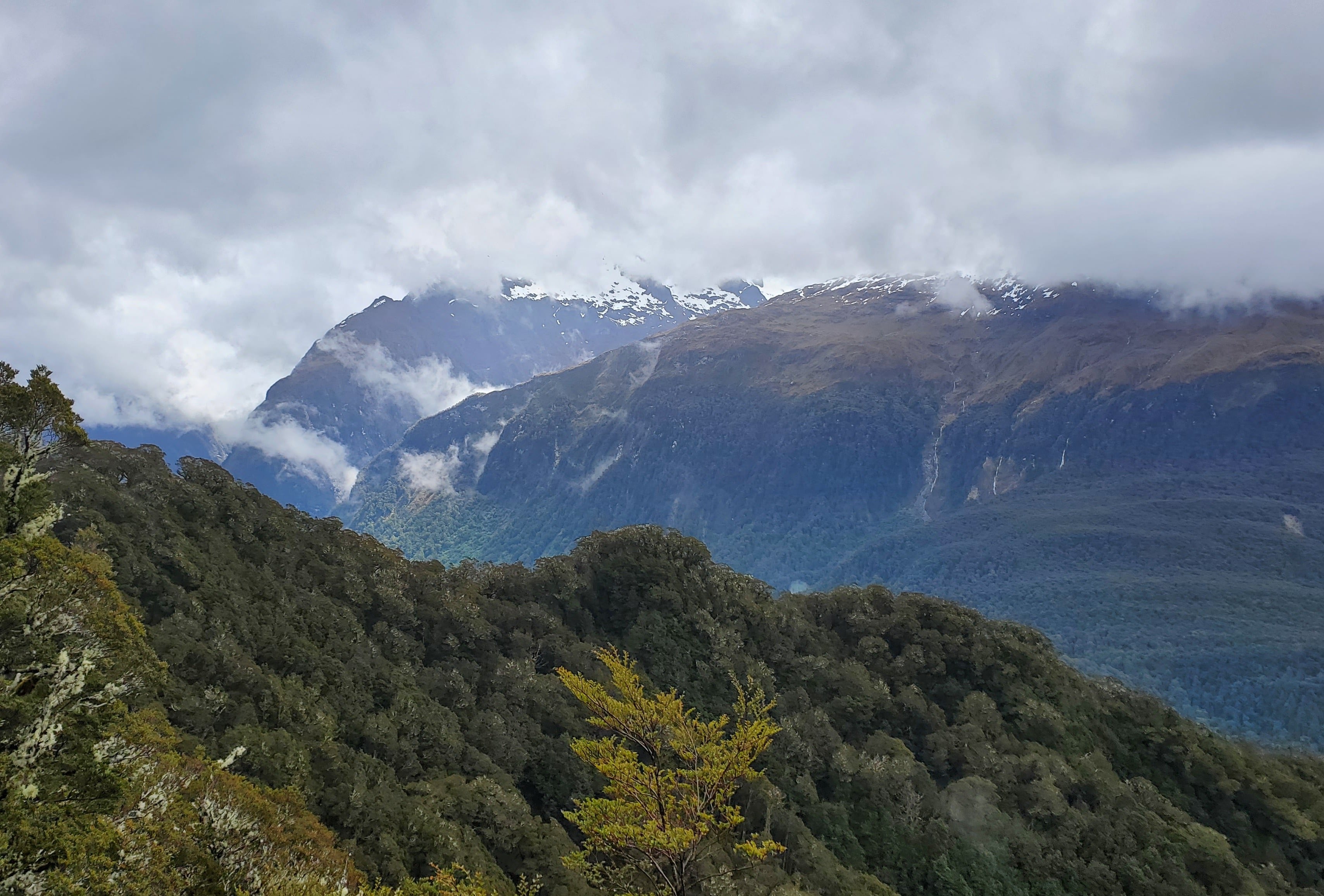 Great view we saw on the Routeburn Track in spite of the cloud