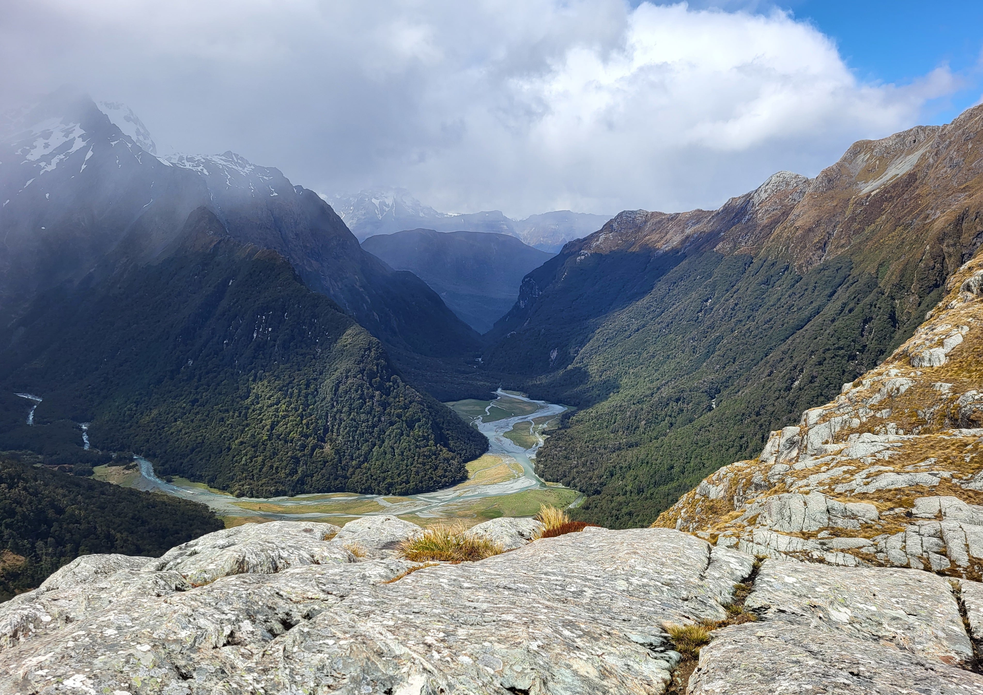 View from the top after the "crazy" climb