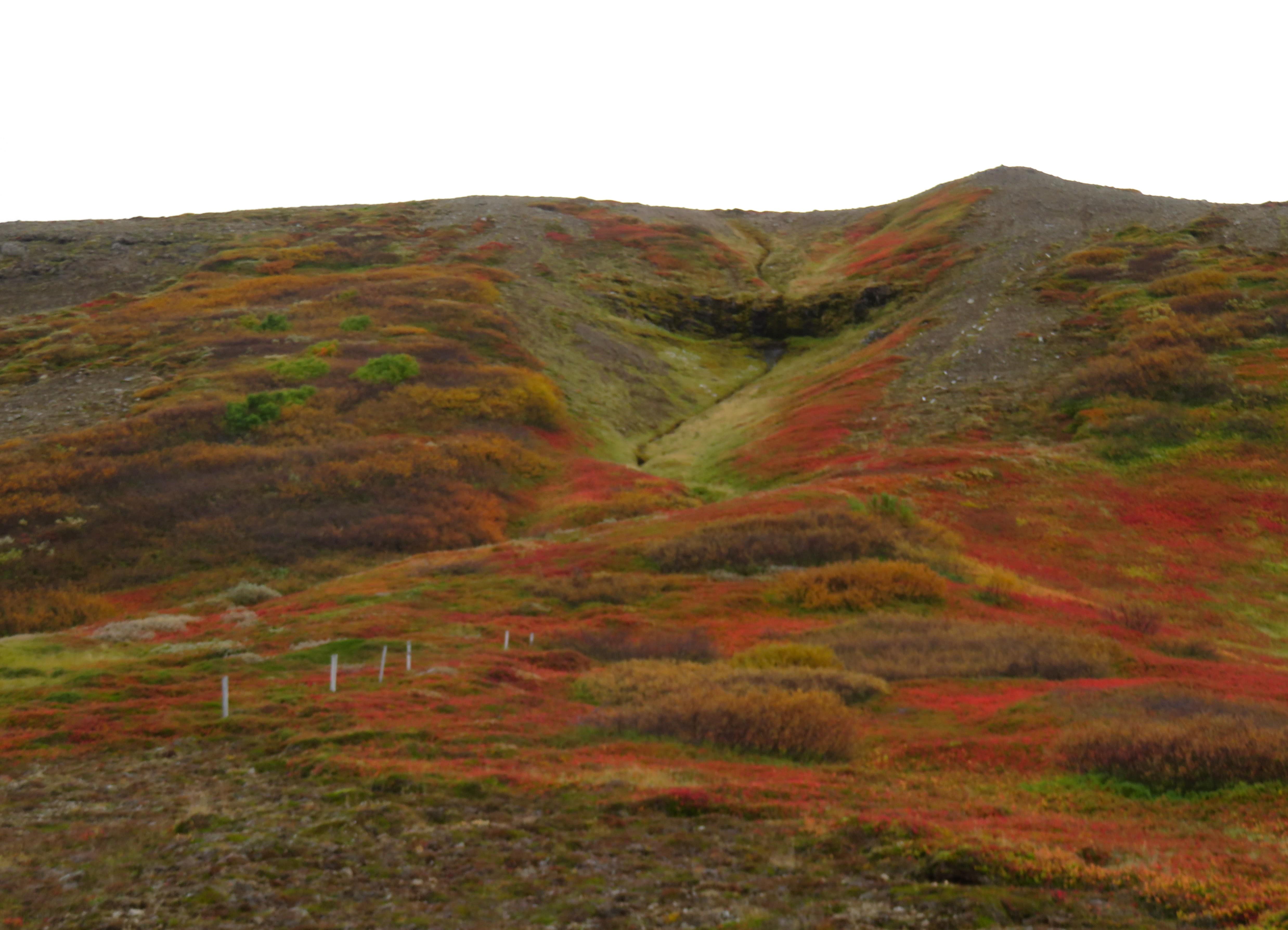 Very colorful mountains in the Tröllaskagi Peninsula