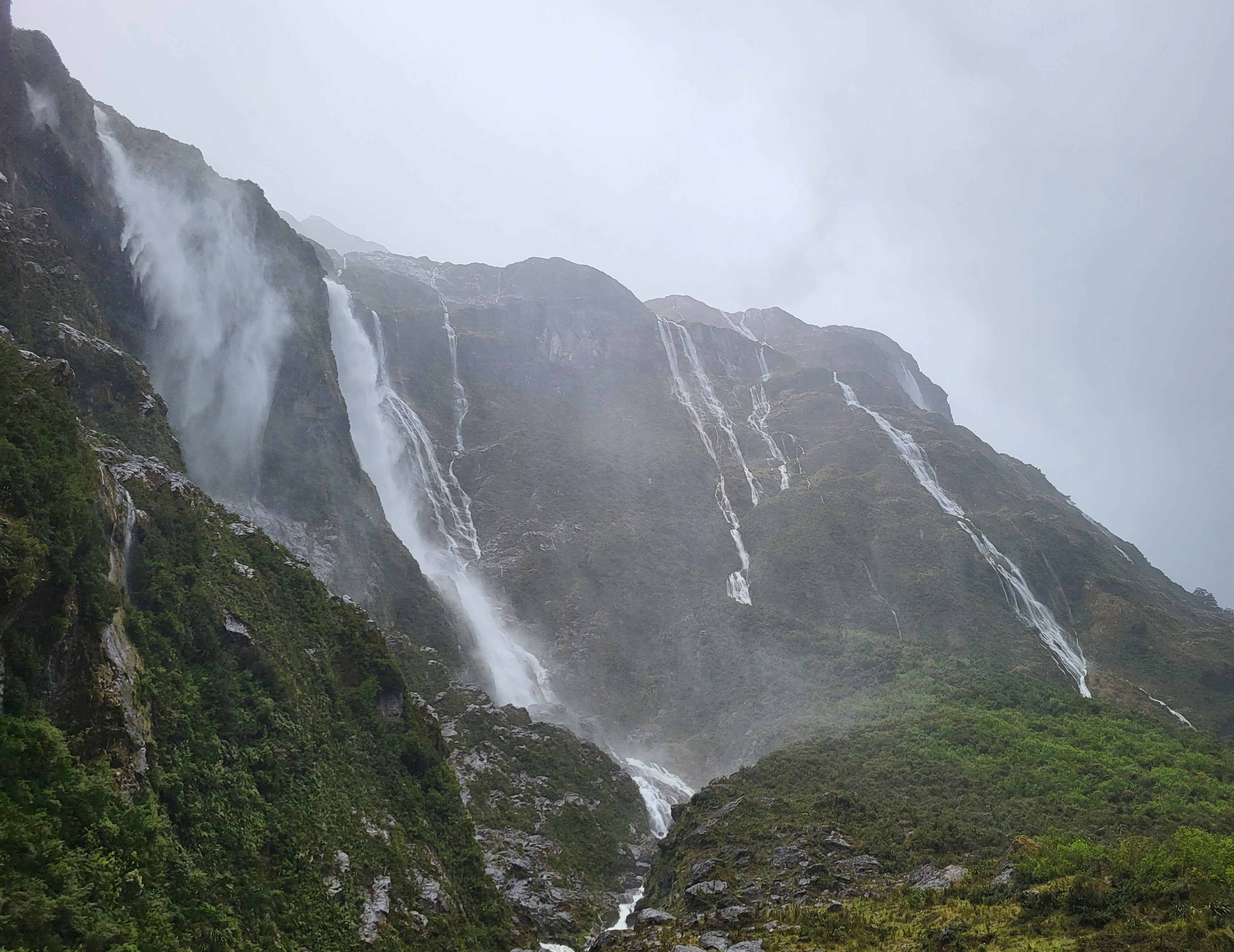 Amazing waterfalls during the rain