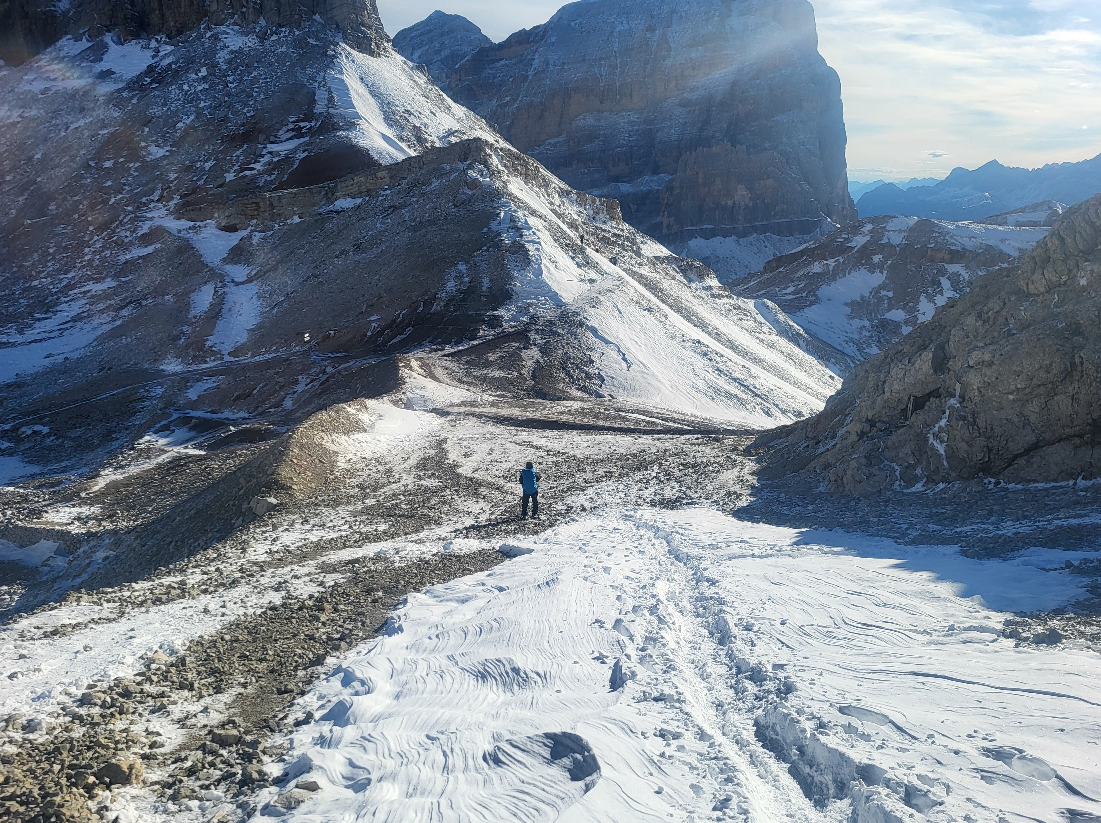 Walking down from Rifugio Lagazuoi