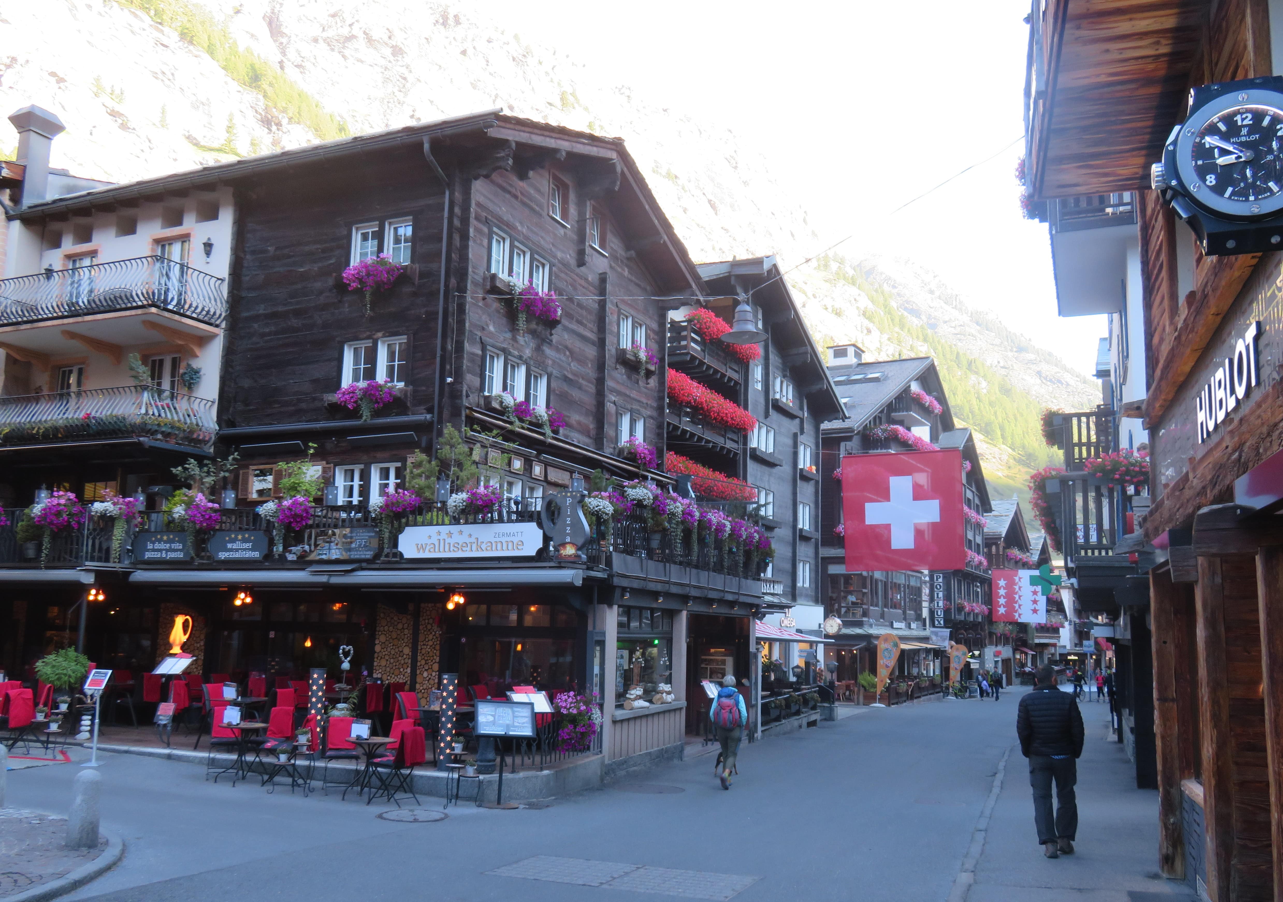 Zermatt was quiet in the early morning.