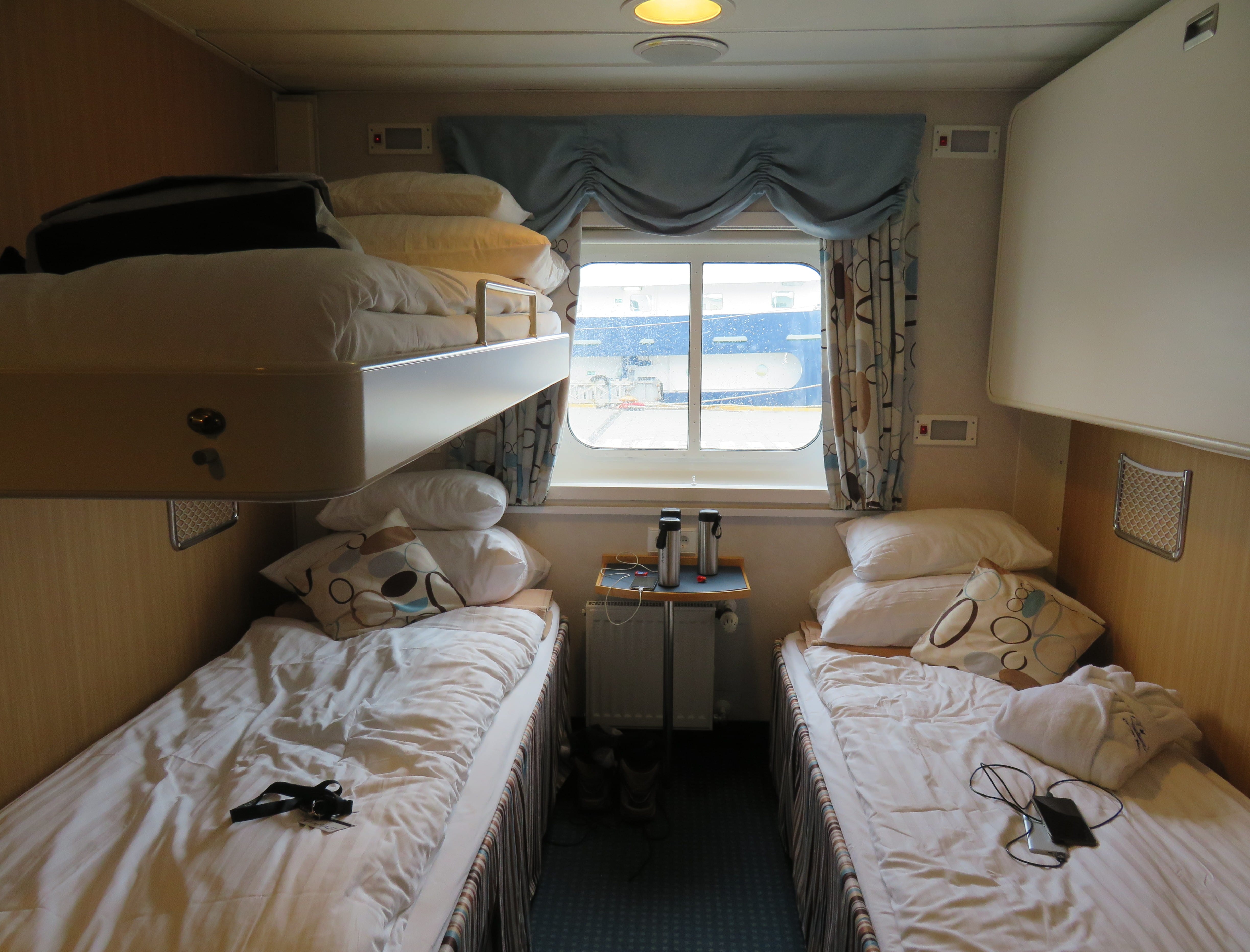 Our triple cabin was small but comfortable.