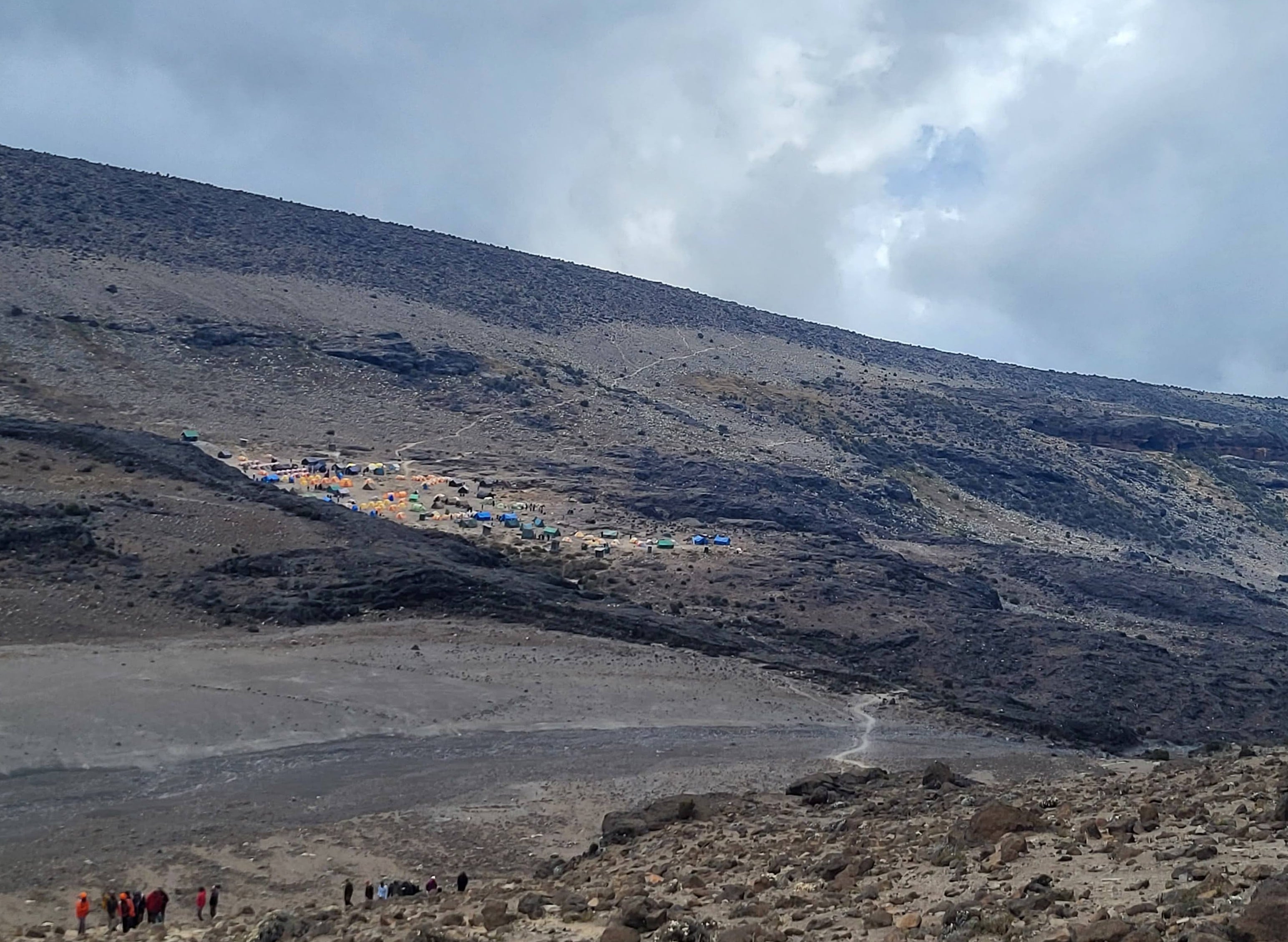 View of Moir Hut camp site from the trail