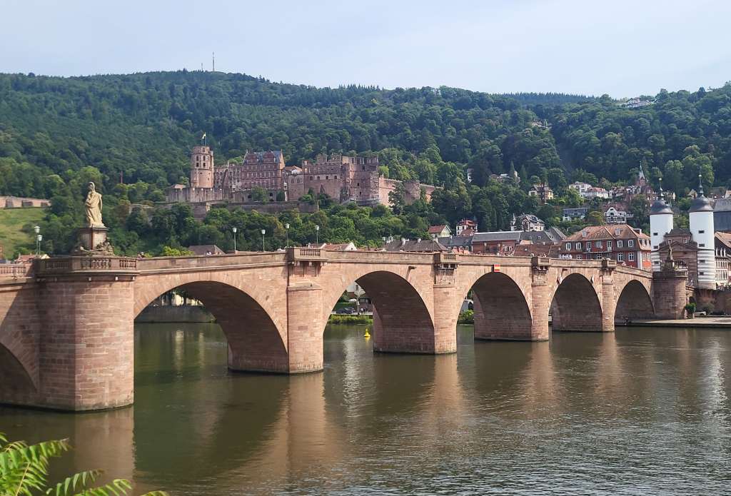 Postcard view of Heidelberg