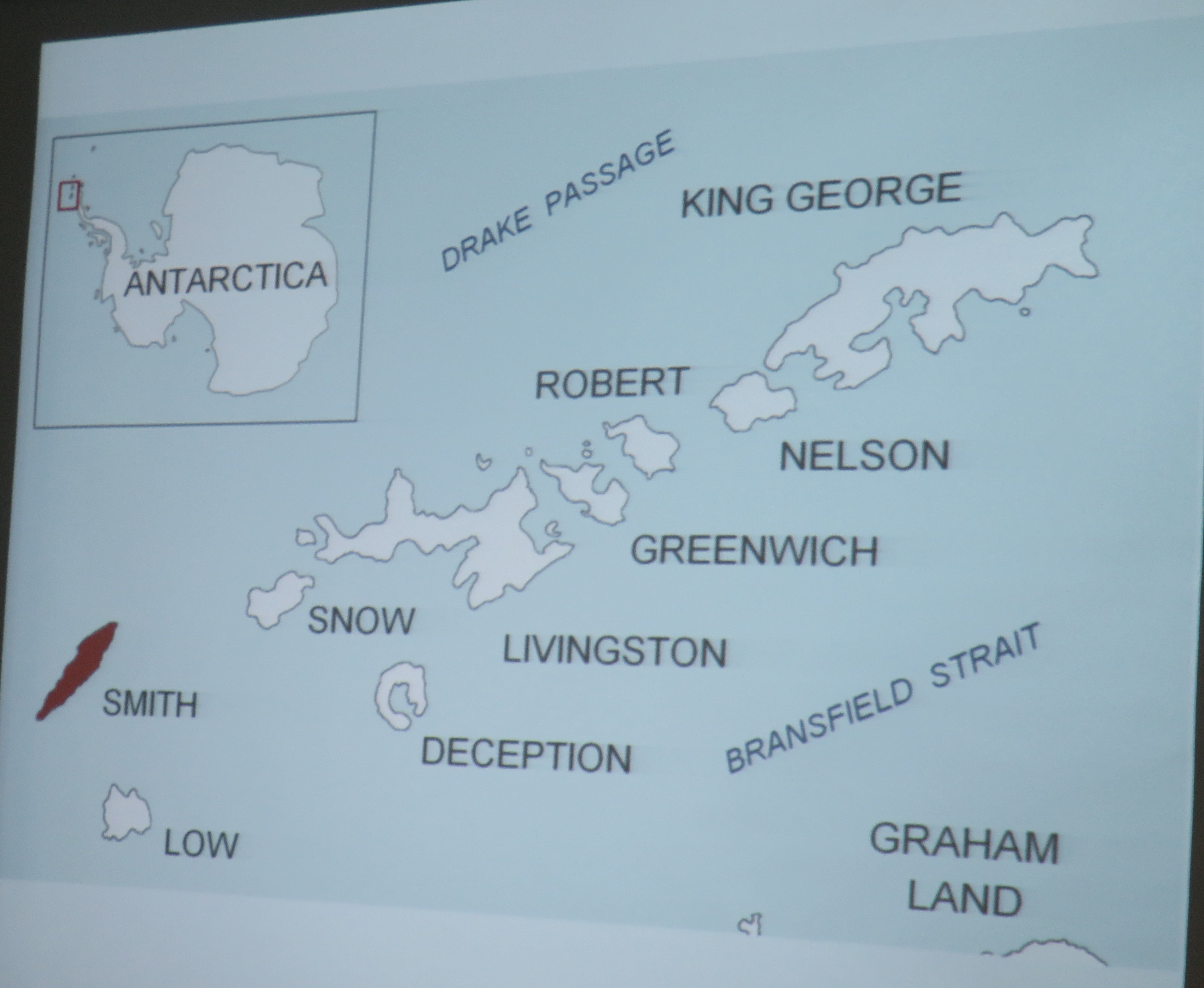 The map showing the location of Smith Island