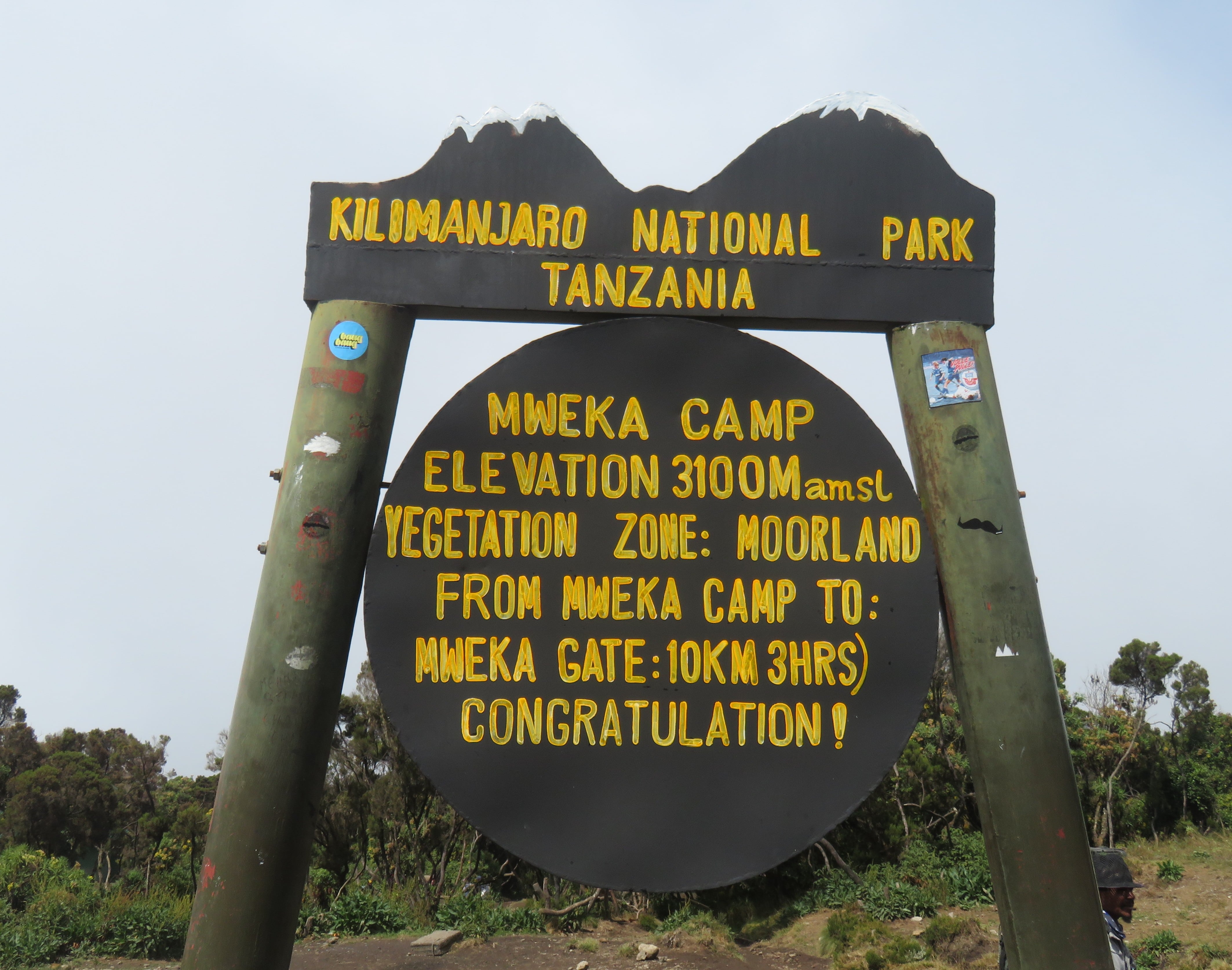 Mweka Camp sign