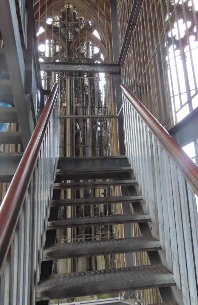 Scary metal staircase
