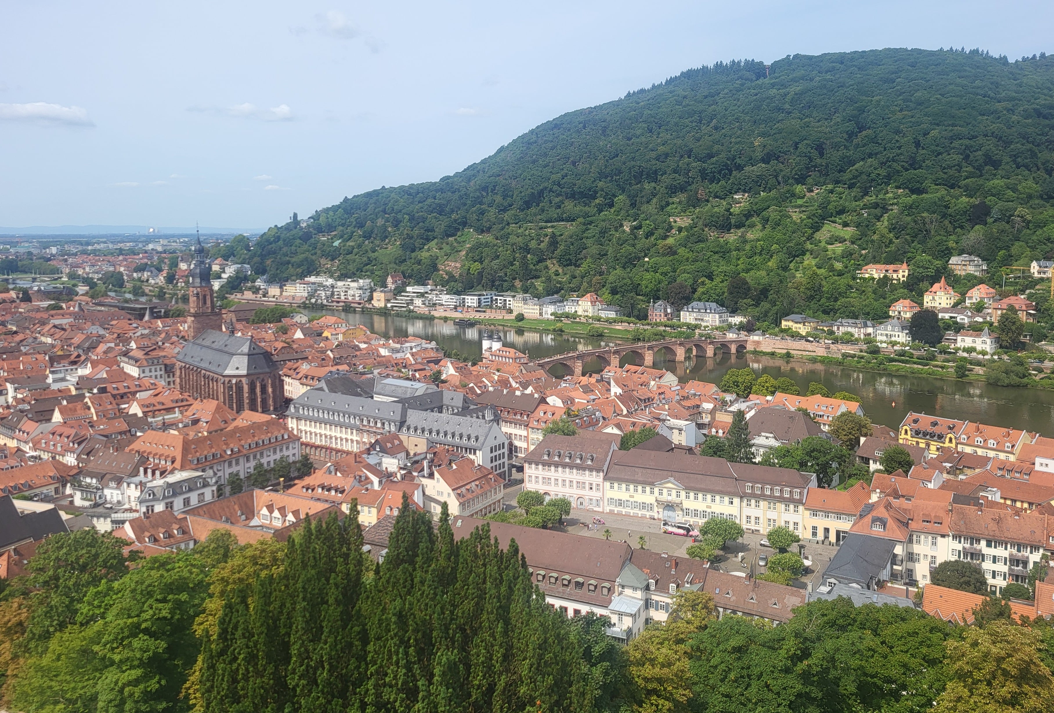 Heidelberg view from castle balcony