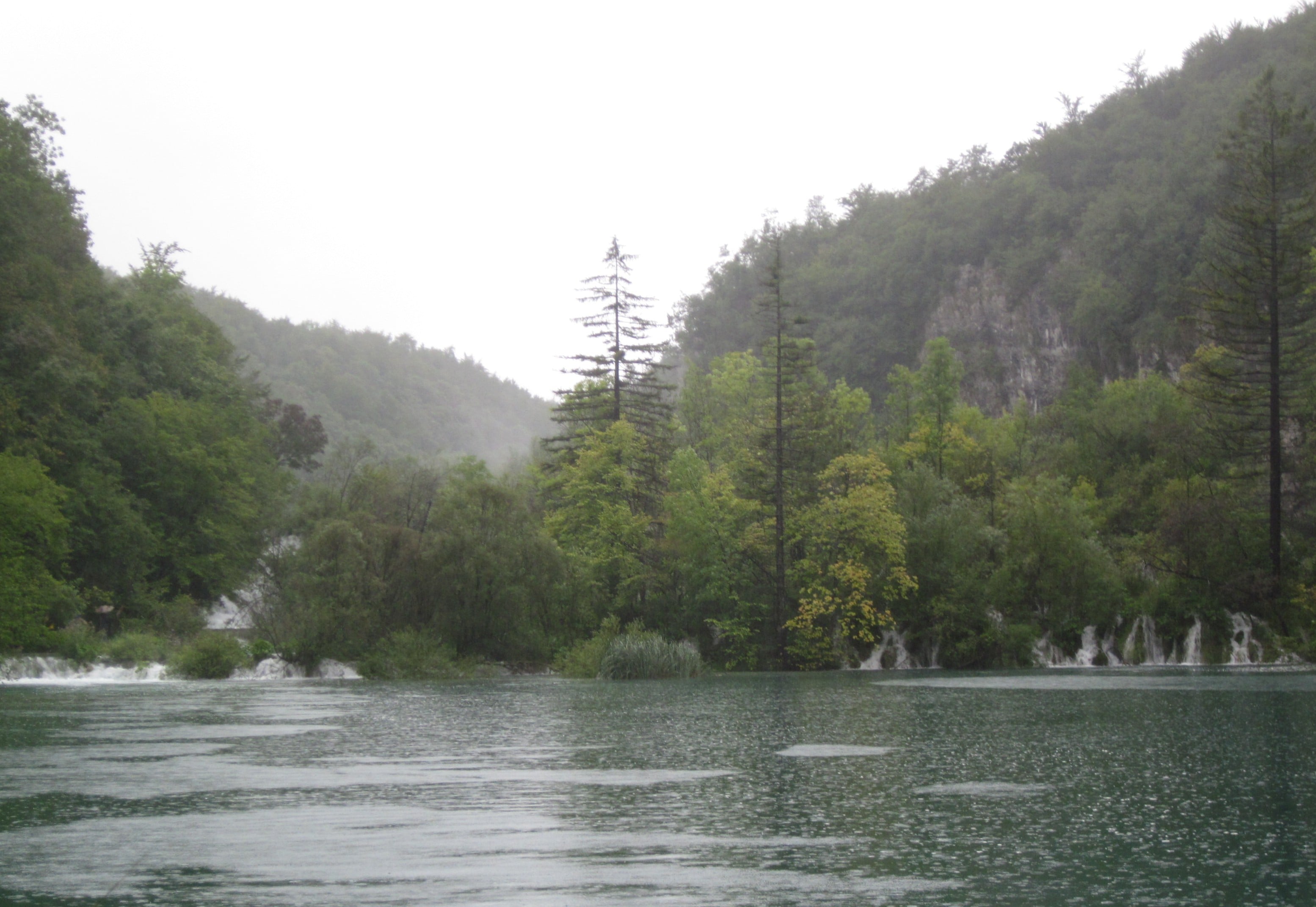 Beautiful Lake with Waterfalls