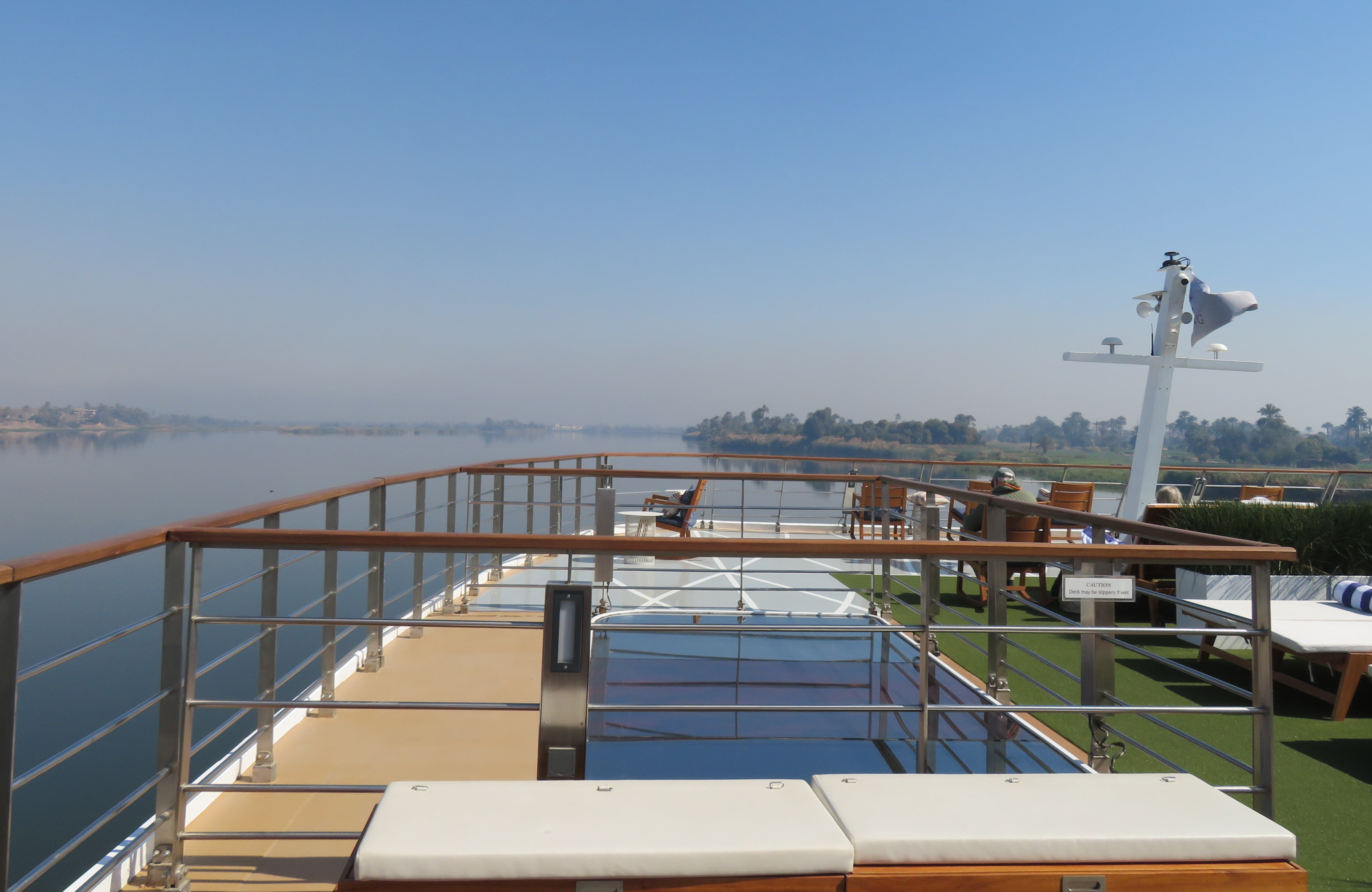 Sightseeing from the upper deck