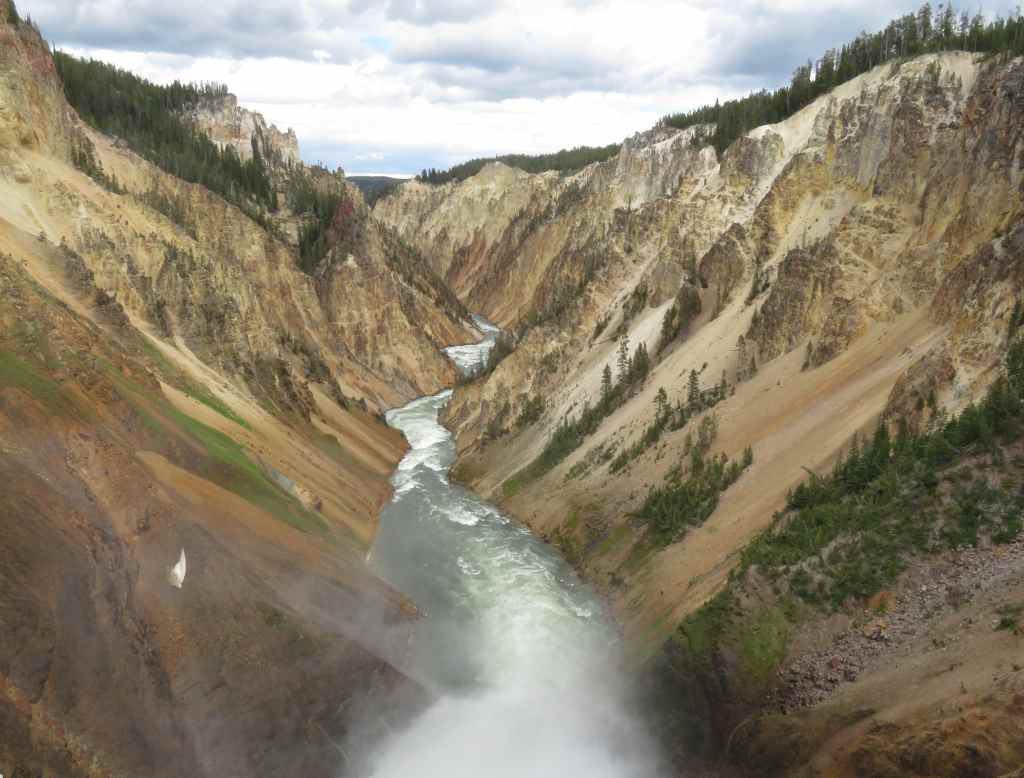 Colorful Yellowstone Canyon
