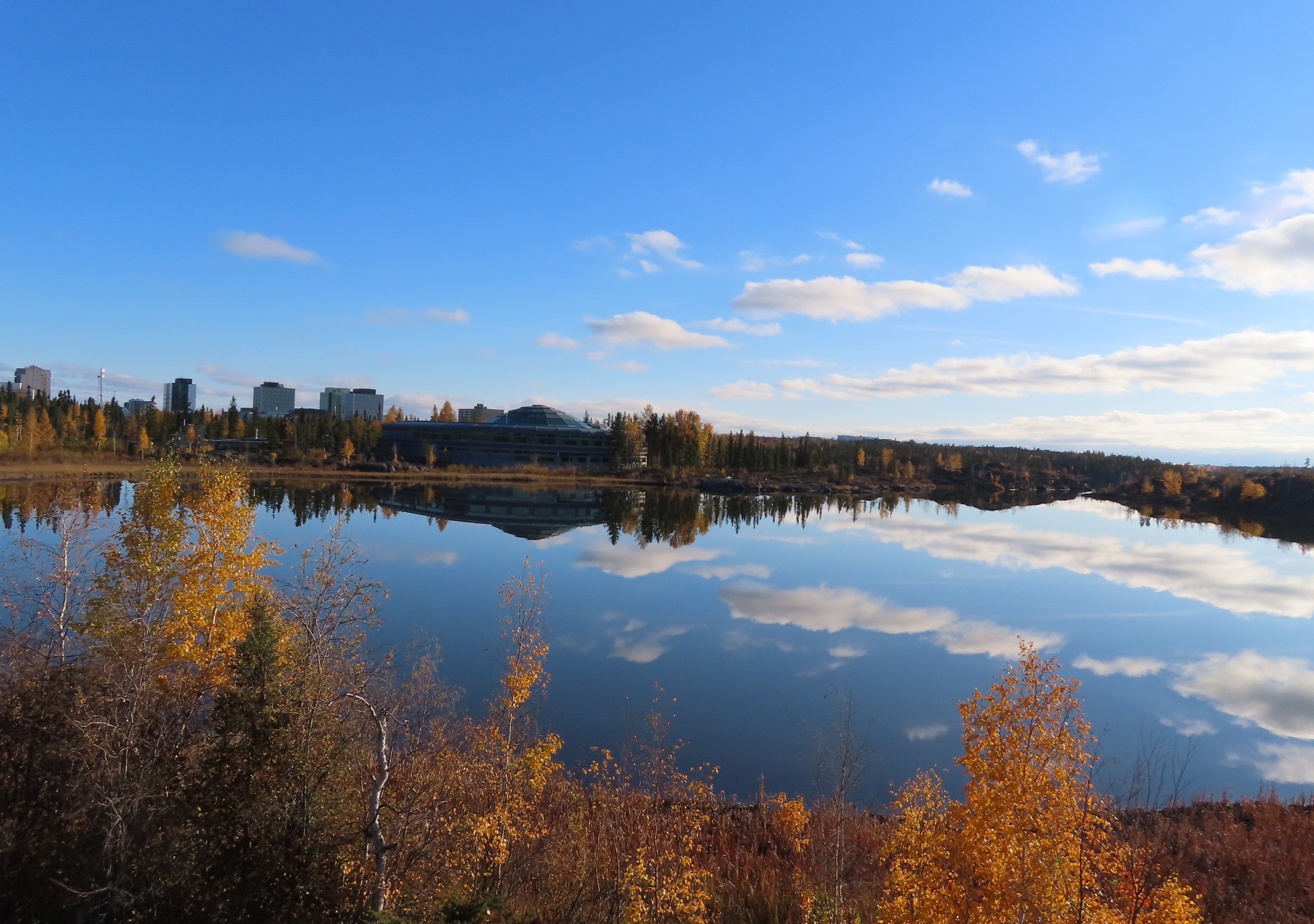 Legislative Assembly on Frame Lake shore