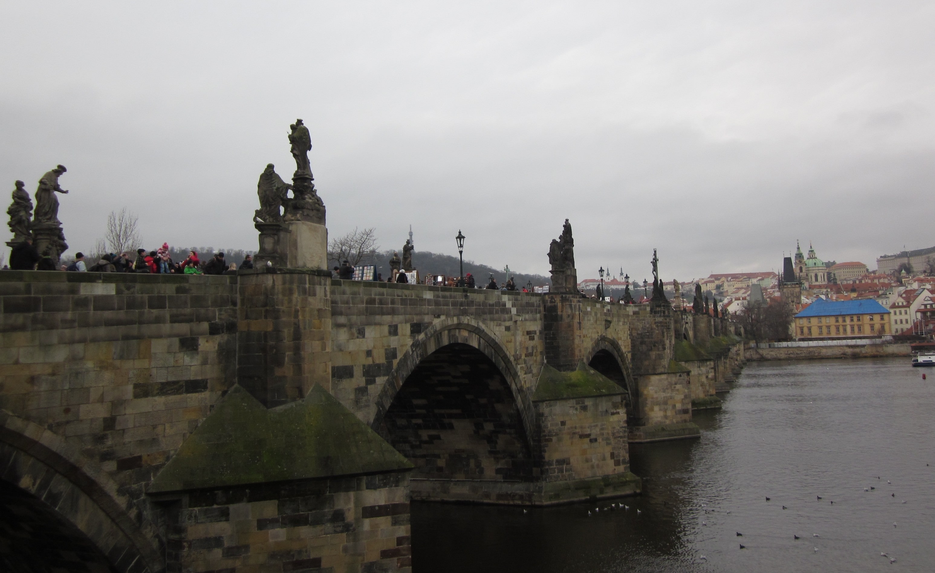 The statue-lined Charles Bridge