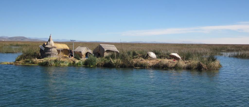 A Floating Island in Lake Titicaca