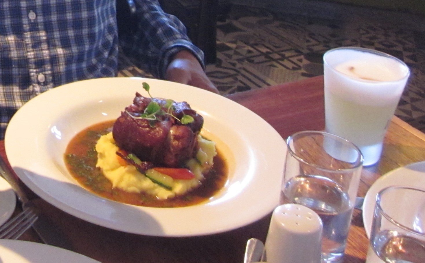 Pork Shoulder and Pisco Sour at Inka Grill