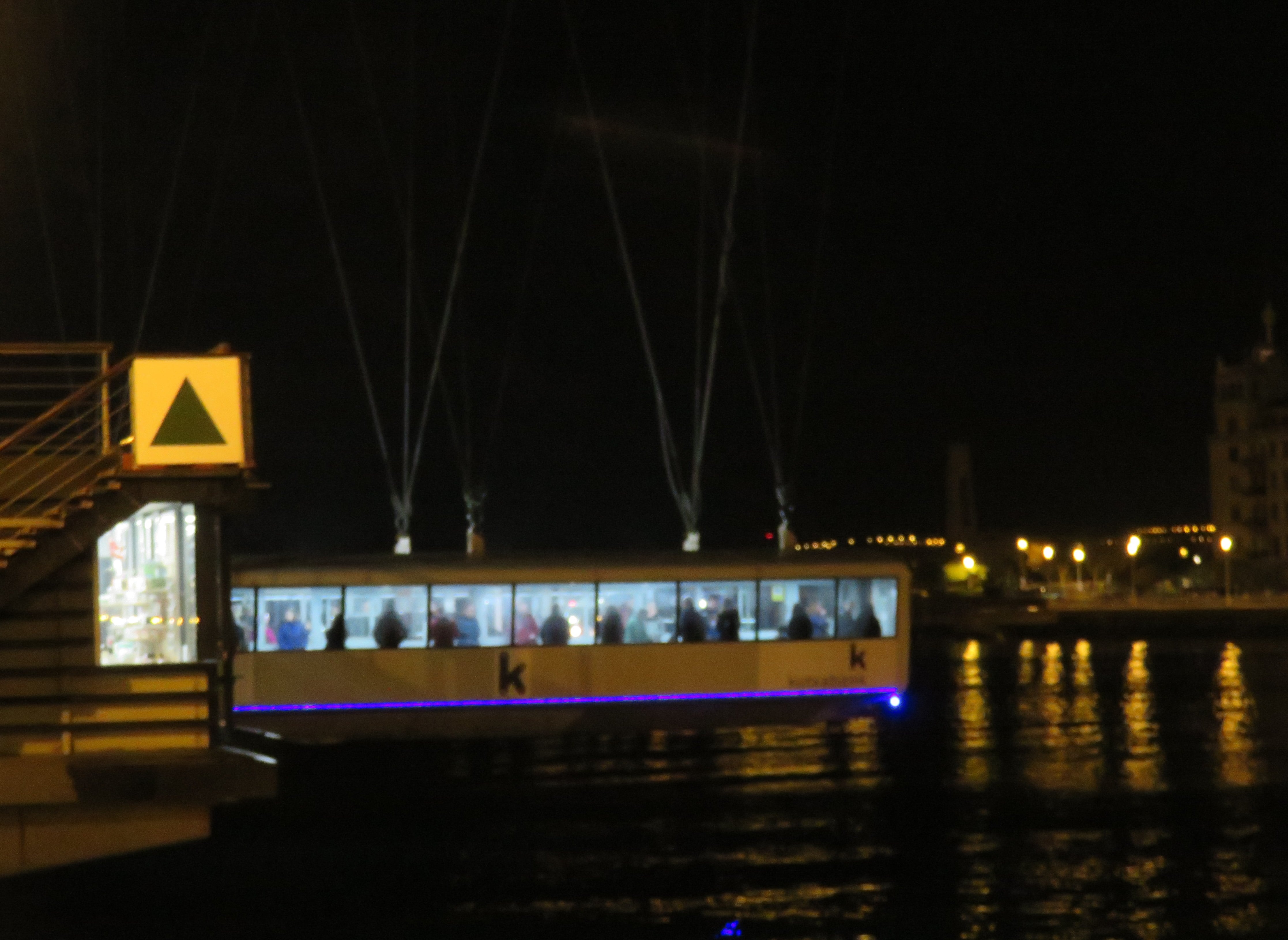 Gondola ride across the Bilbao River