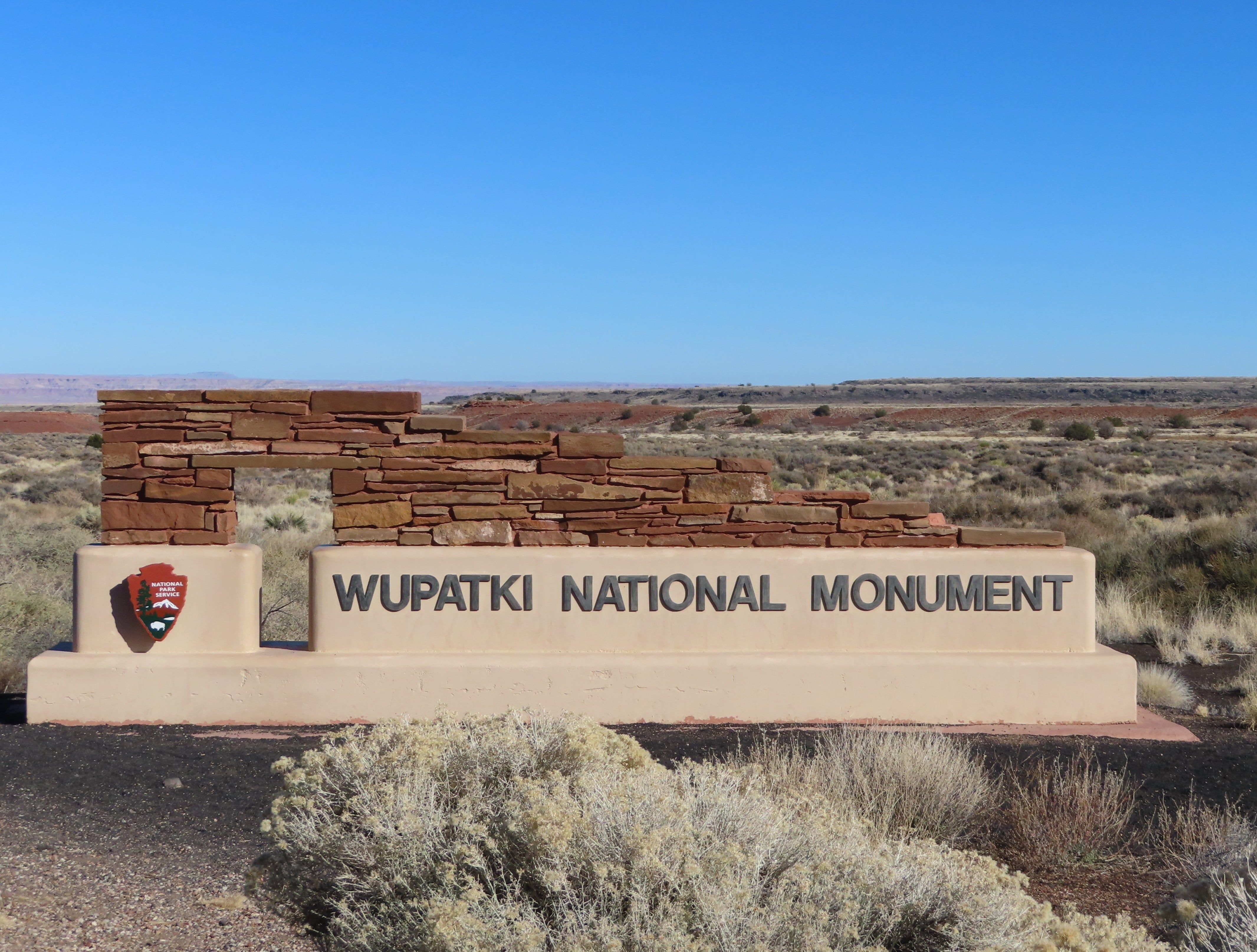 Wupatki NM entrance sign