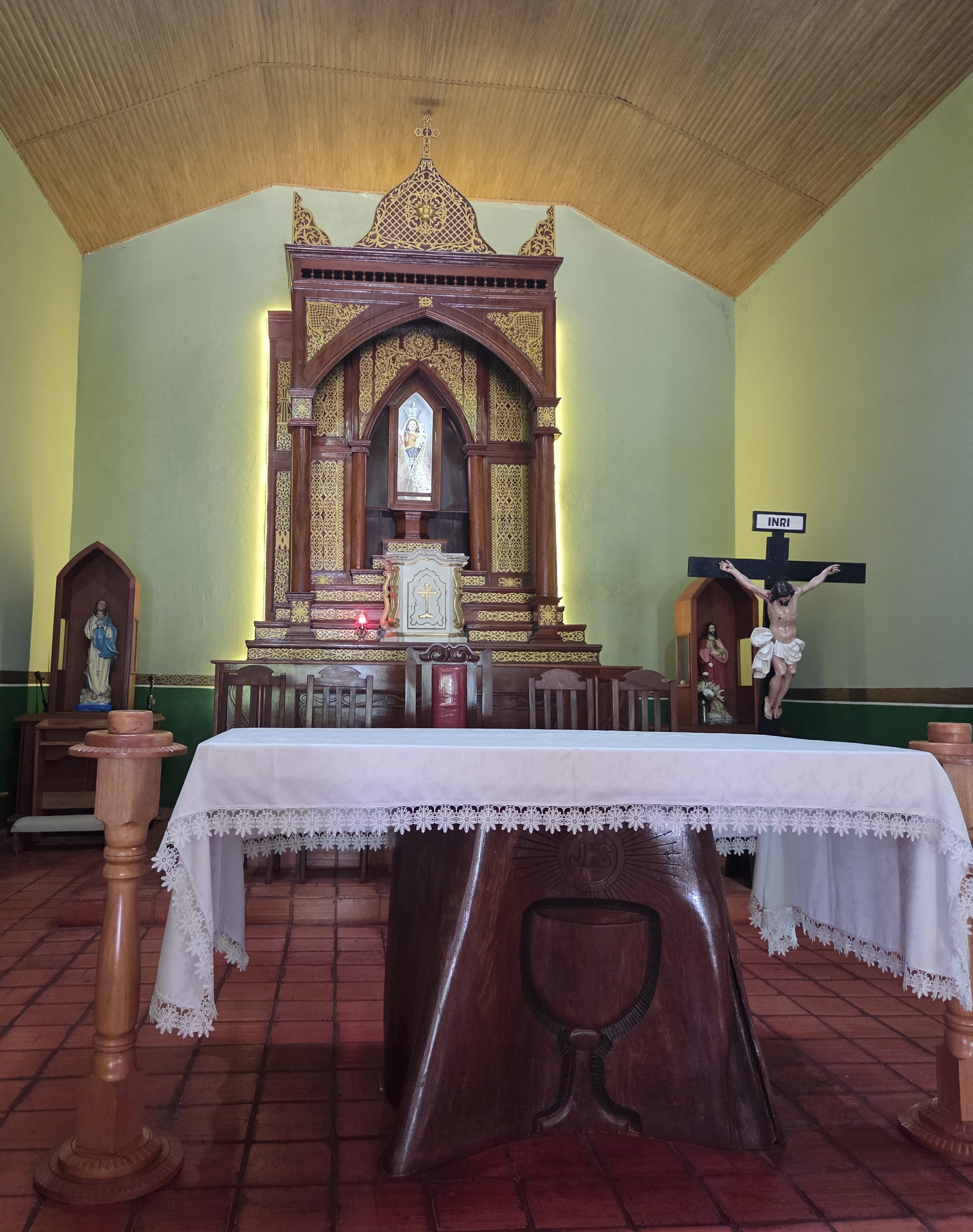 Inside the church