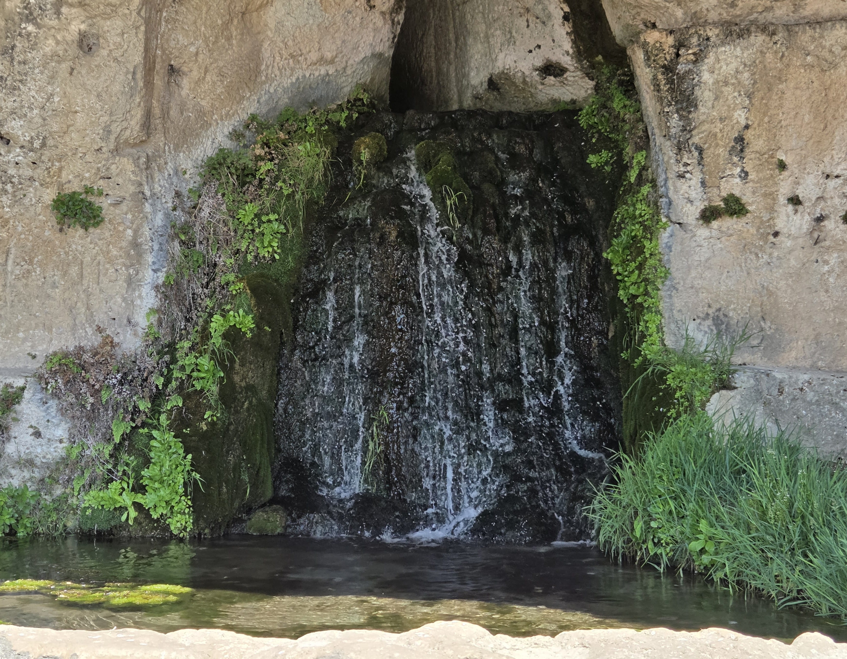 Cave with waterfalls