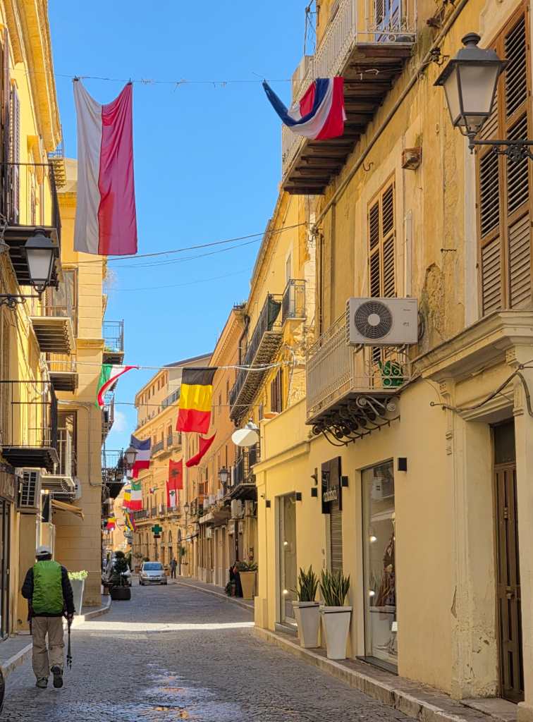 Agrigento downtown shopping street