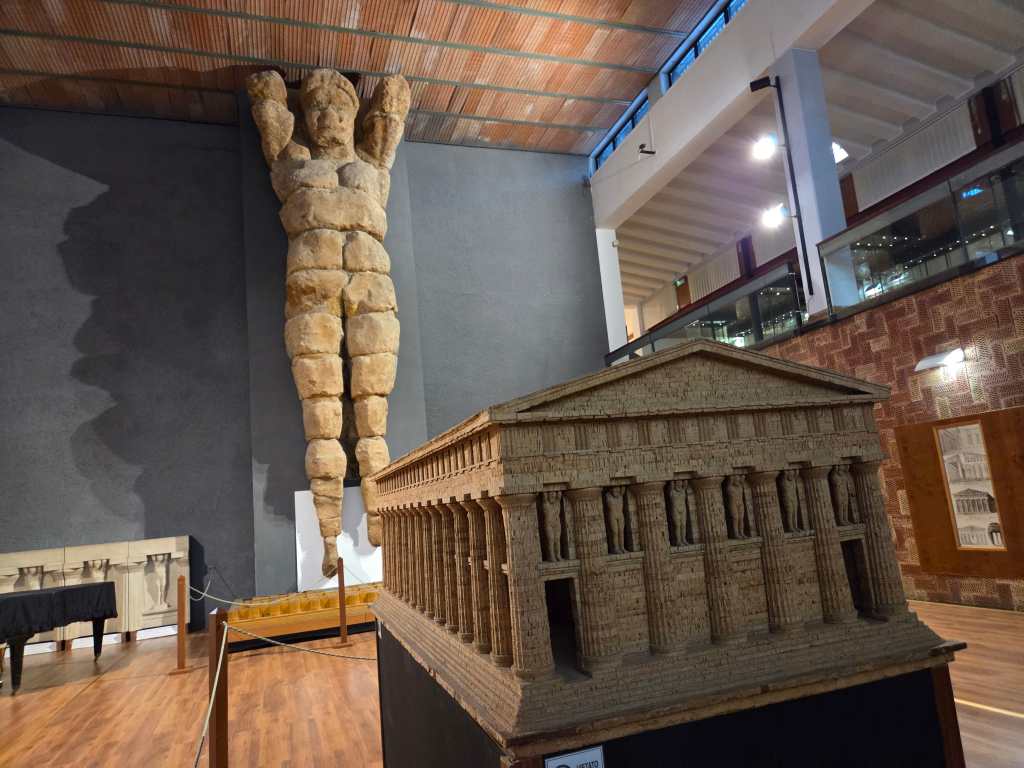 Temple of Olympain Zeus model and Telamon