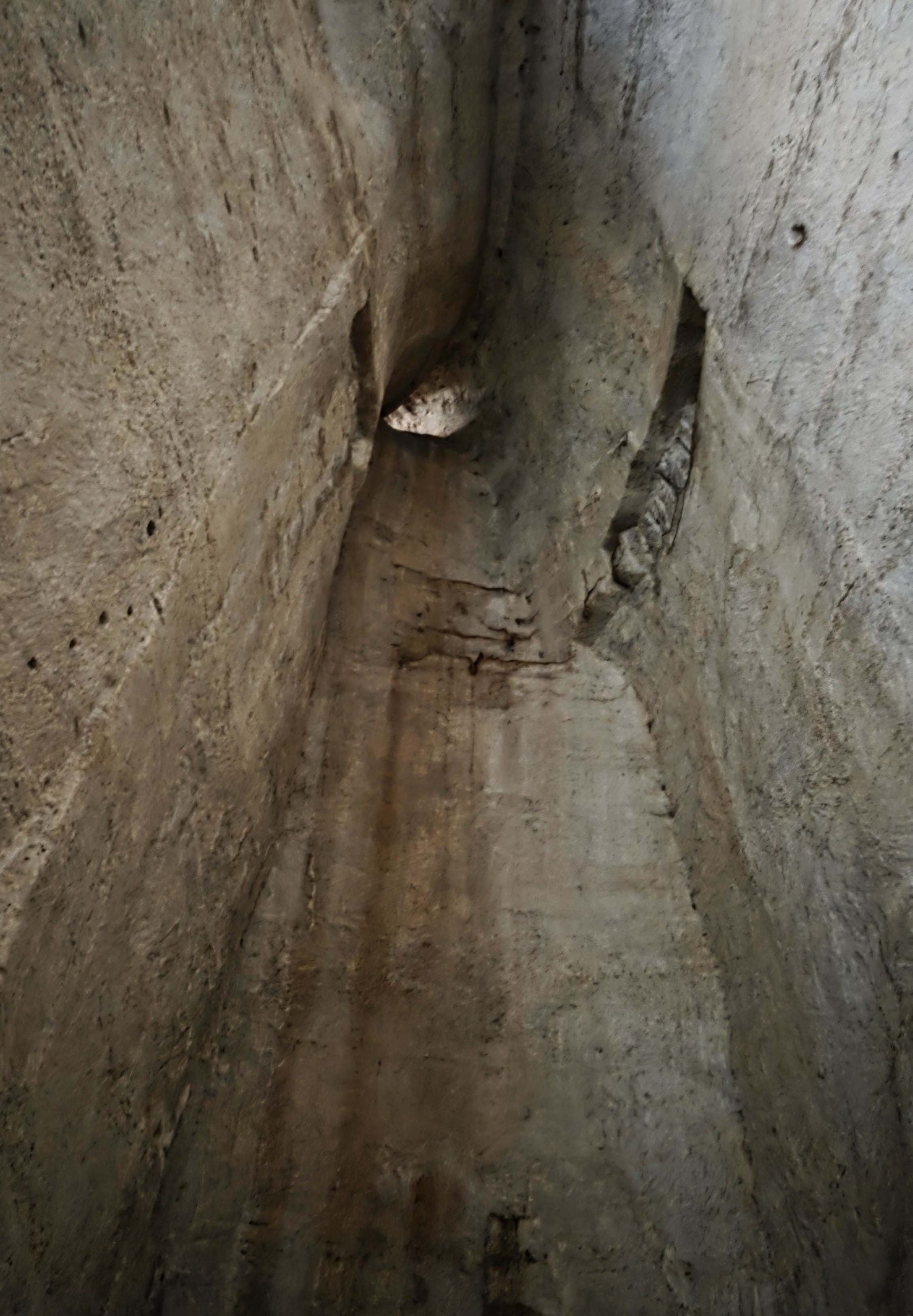 Tiny opening at the top of the cave