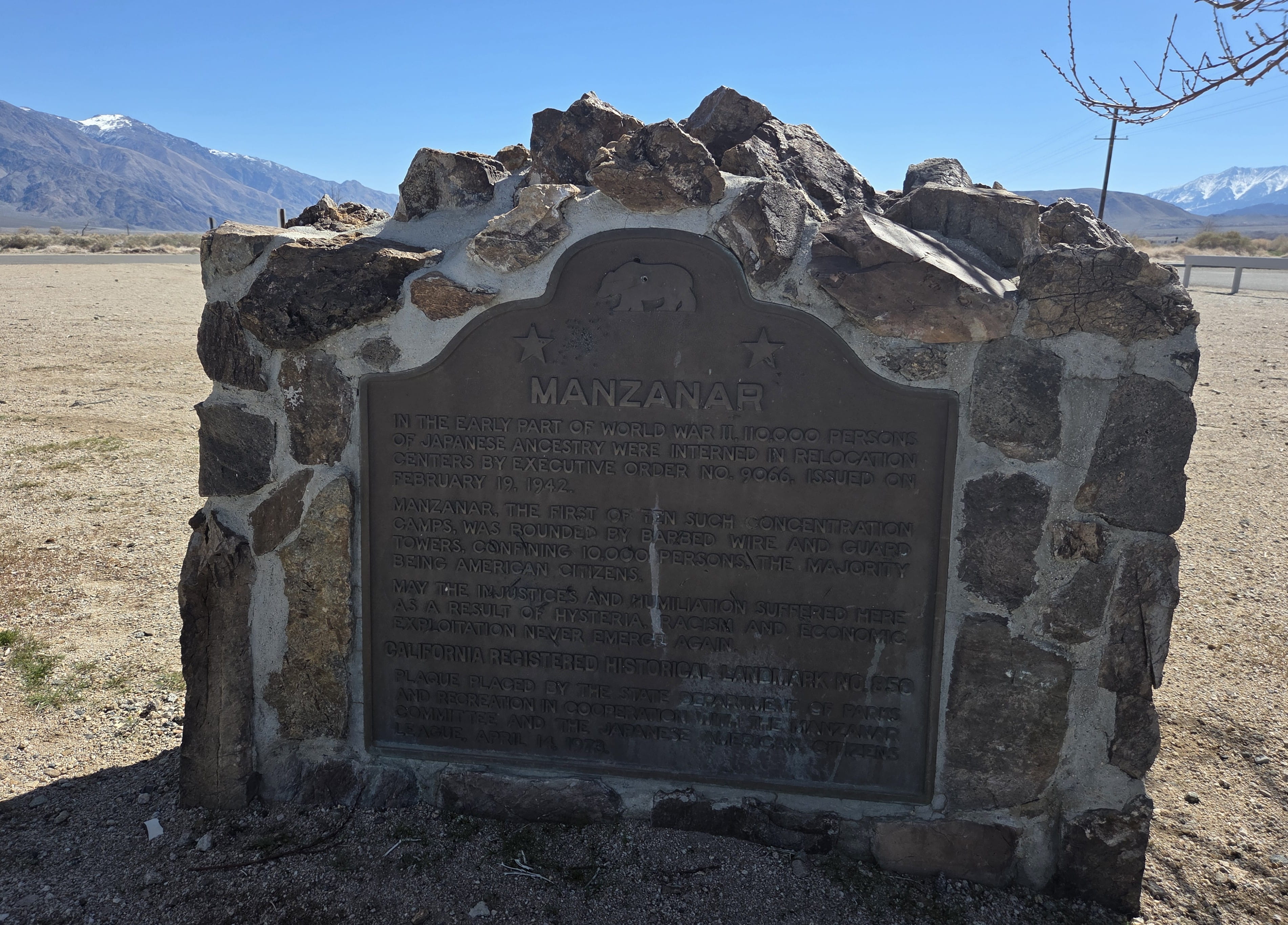 Manzanar sign